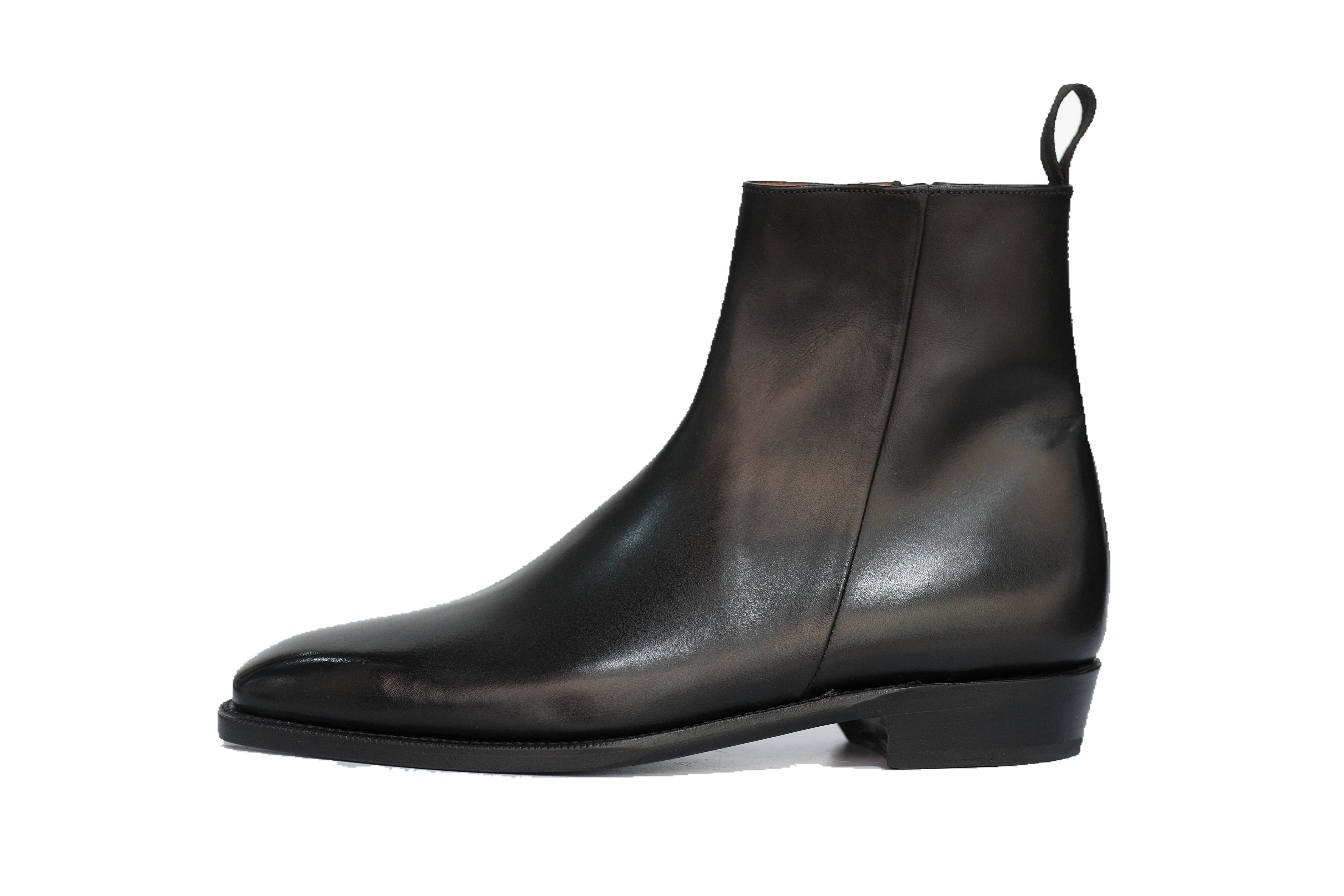 Southcenter - Black Calf-Zip Boots-J.FitzPatrick Footwear