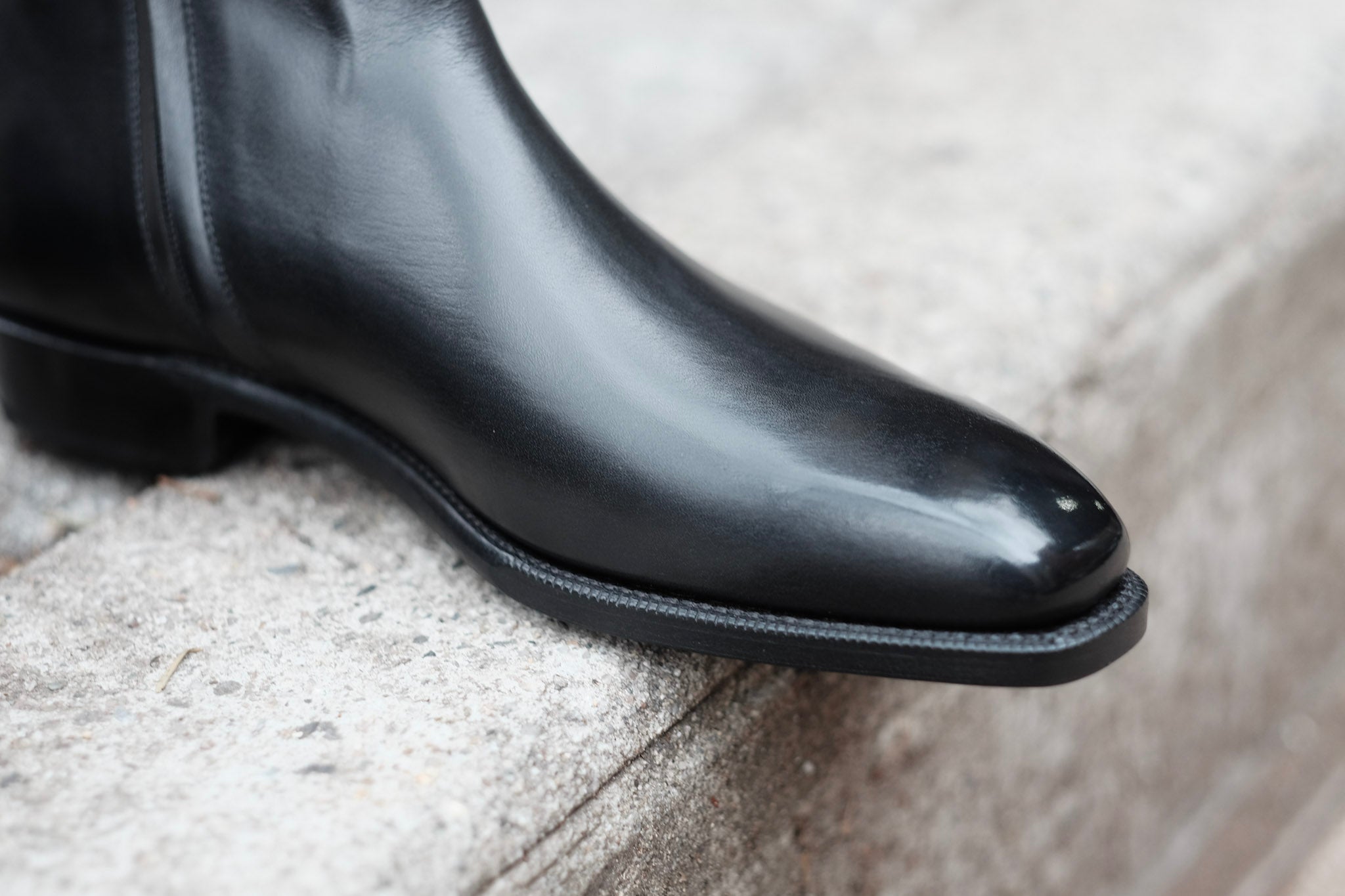 Southcenter - Black Calf-Zip Boots-J.FitzPatrick Footwear