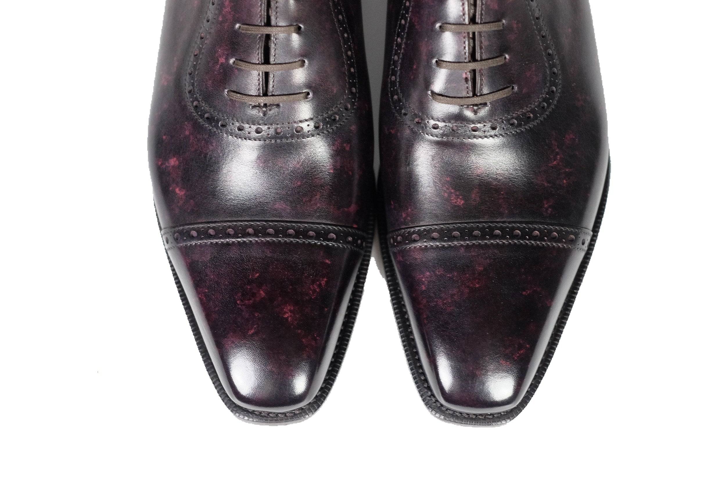 Sunnyside - Plum Marble Patina - PRE ORDER-Captoe Cap Toe Oxfords-J.FitzPatrick Footwear