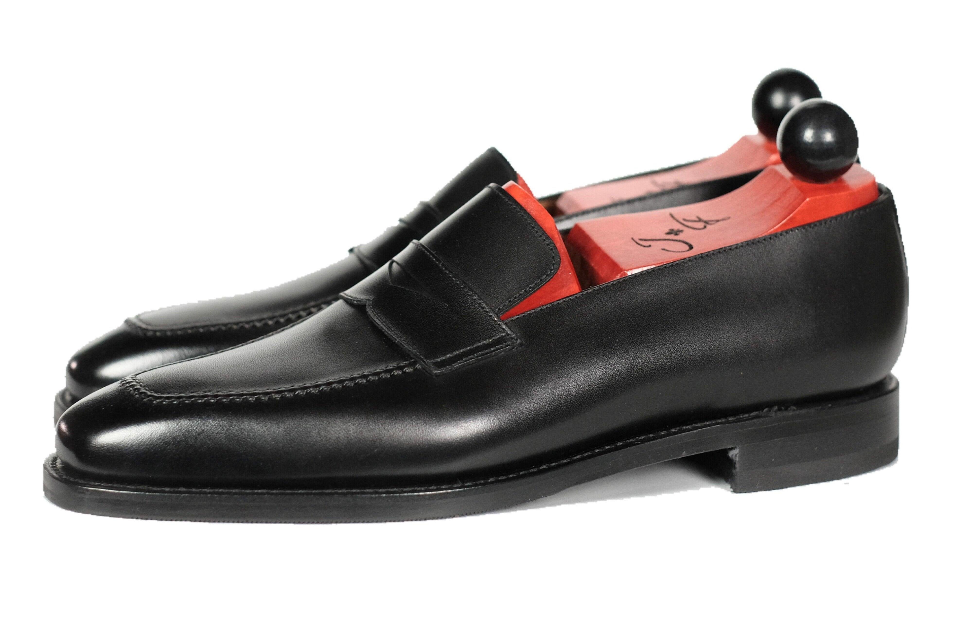 Washington - Black Calf-Penny Loafers-J.FitzPatrick Footwear