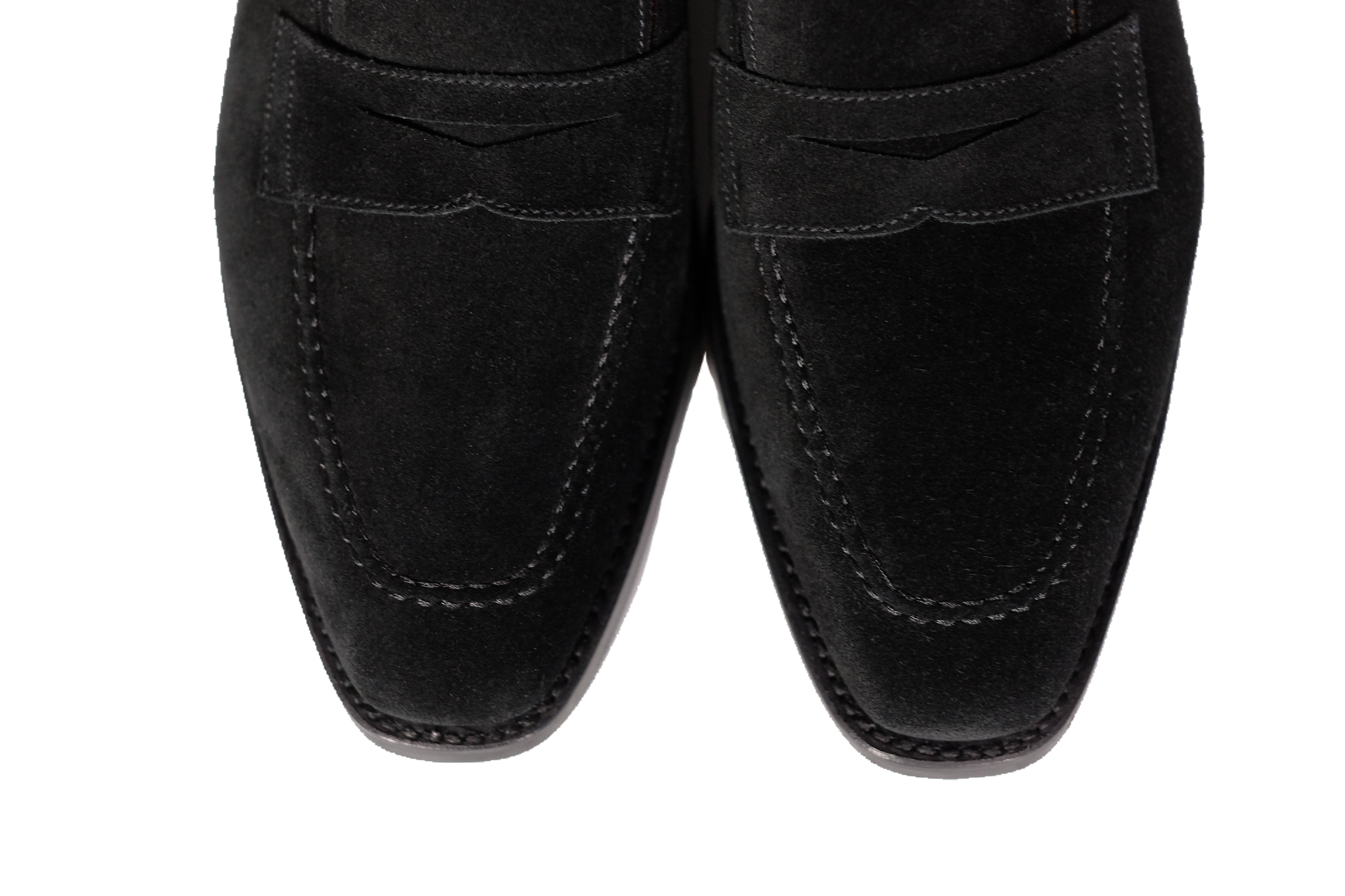 Washington - Black Suede-Penny Loafers-J.FitzPatrick Footwear