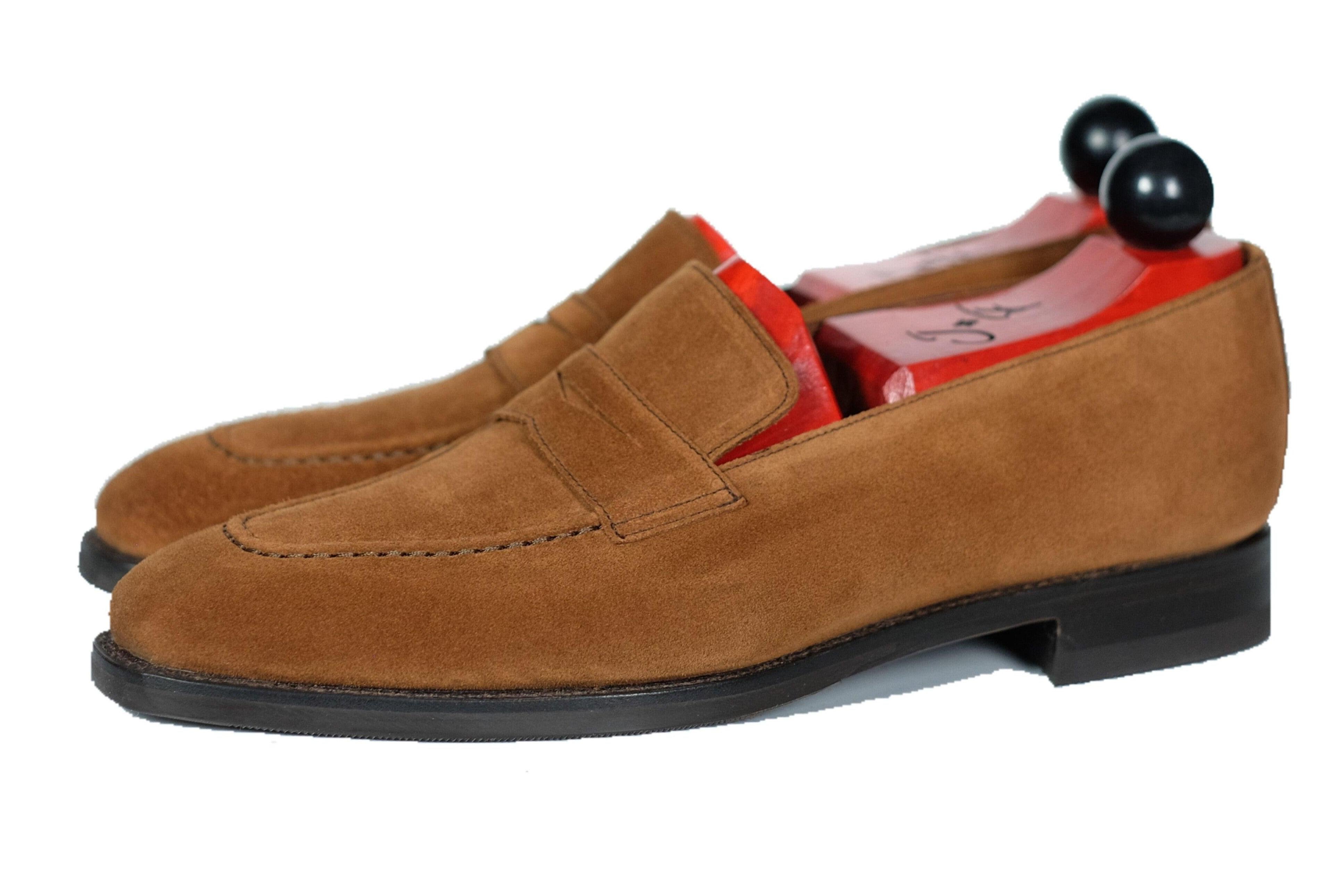 Washington - Cumin Suede-Penny Loafers-J.FitzPatrick Footwear