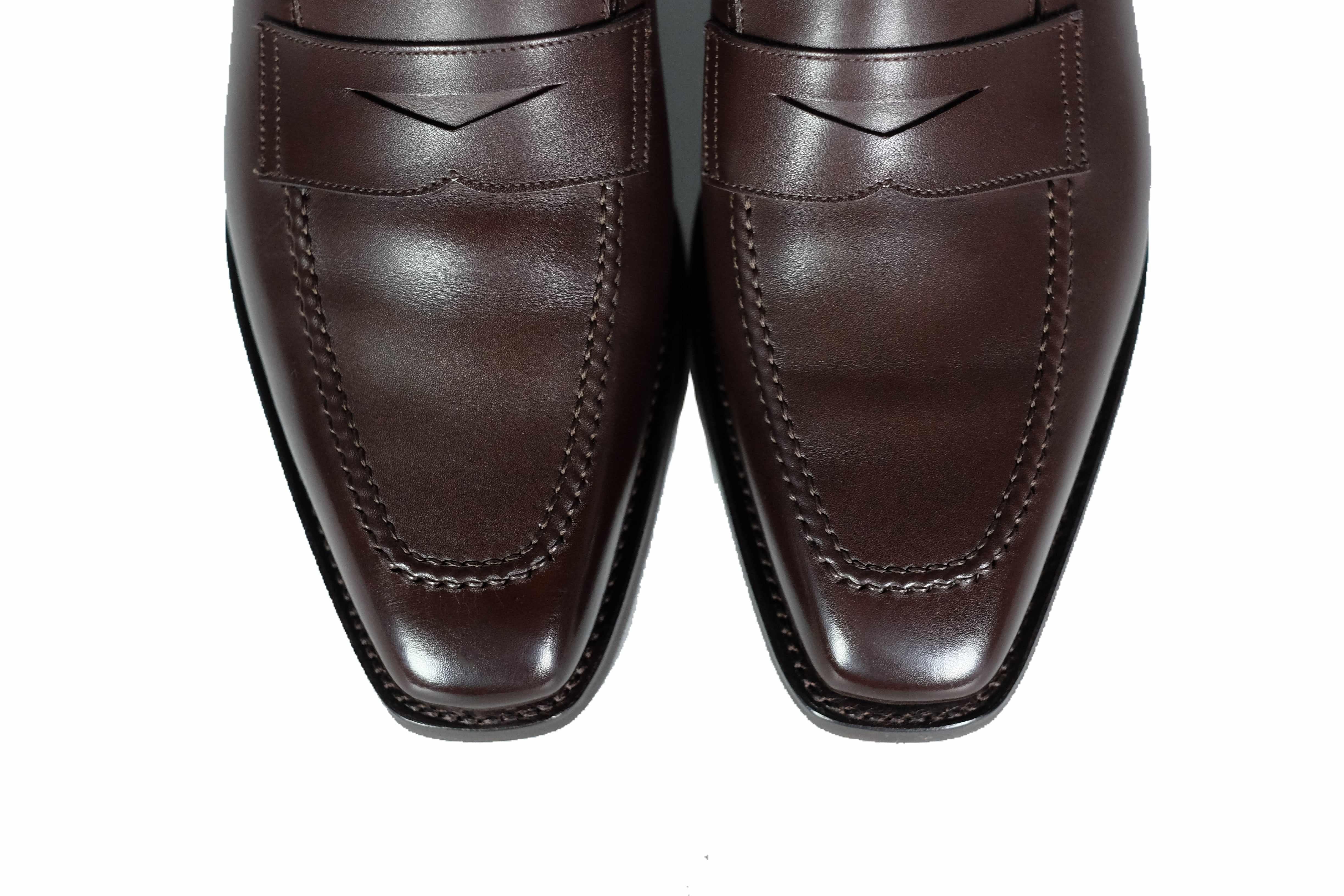 Washington - Dark Oak Calf-Penny Loafers-J.FitzPatrick Footwear