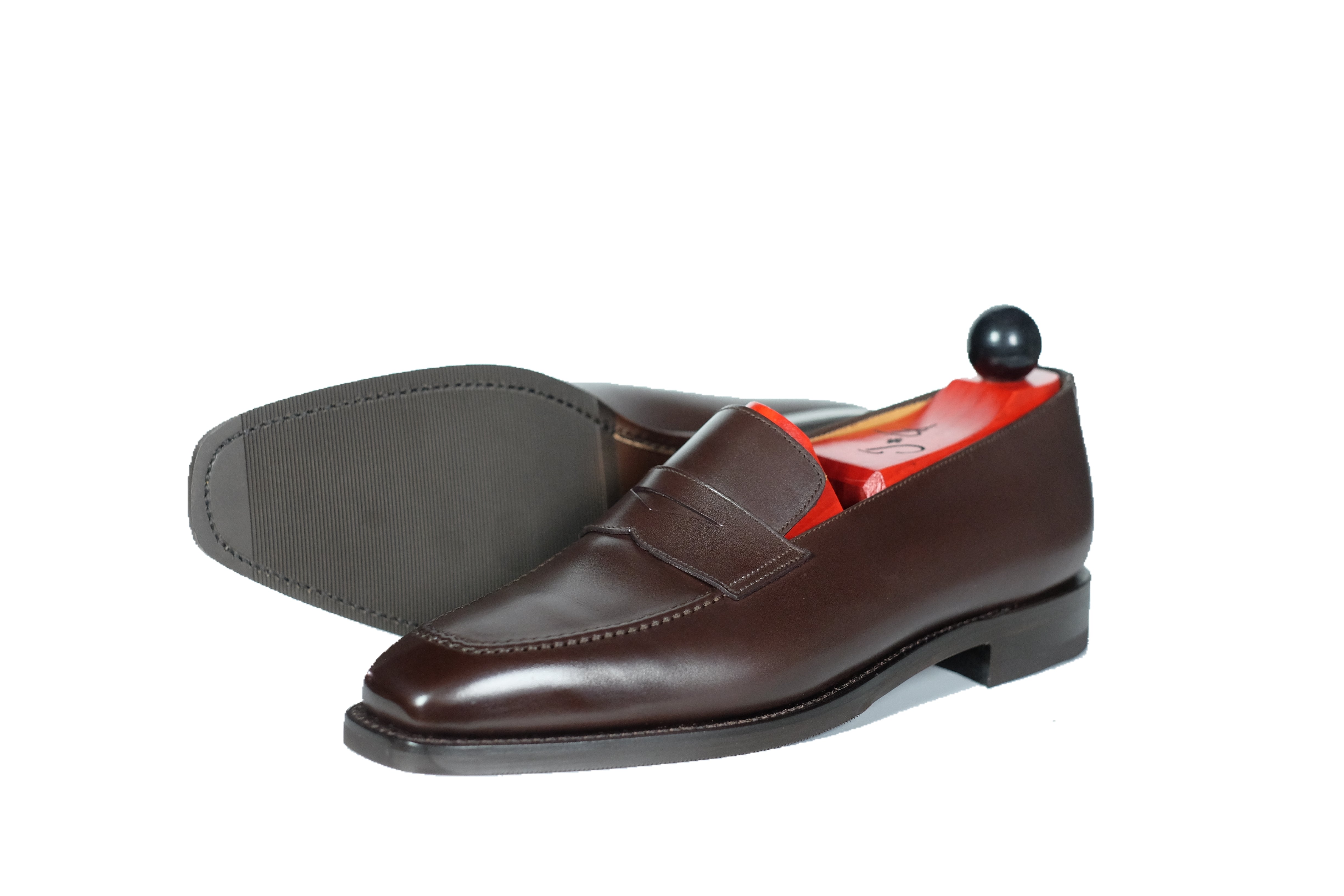 Washington - Dark Oak Calf-Penny Loafers-J.FitzPatrick Footwear