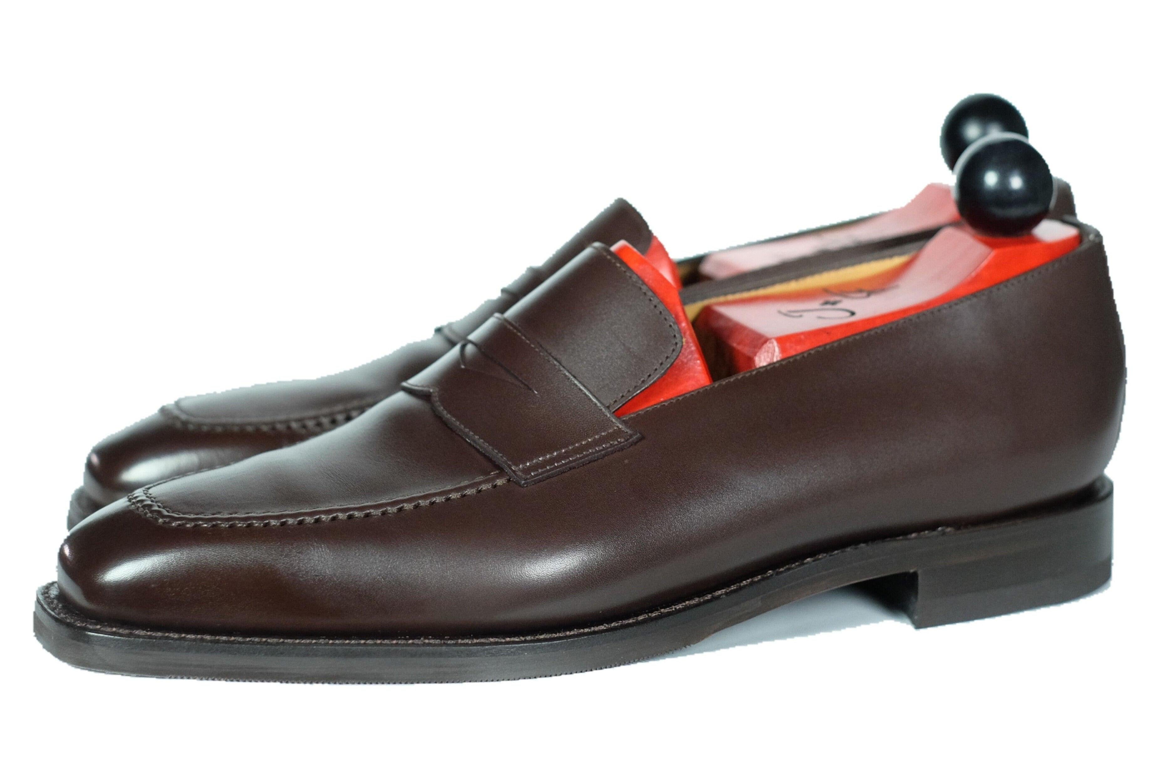 Washington - Dark Oak Calf-Penny Loafers-J.FitzPatrick Footwear