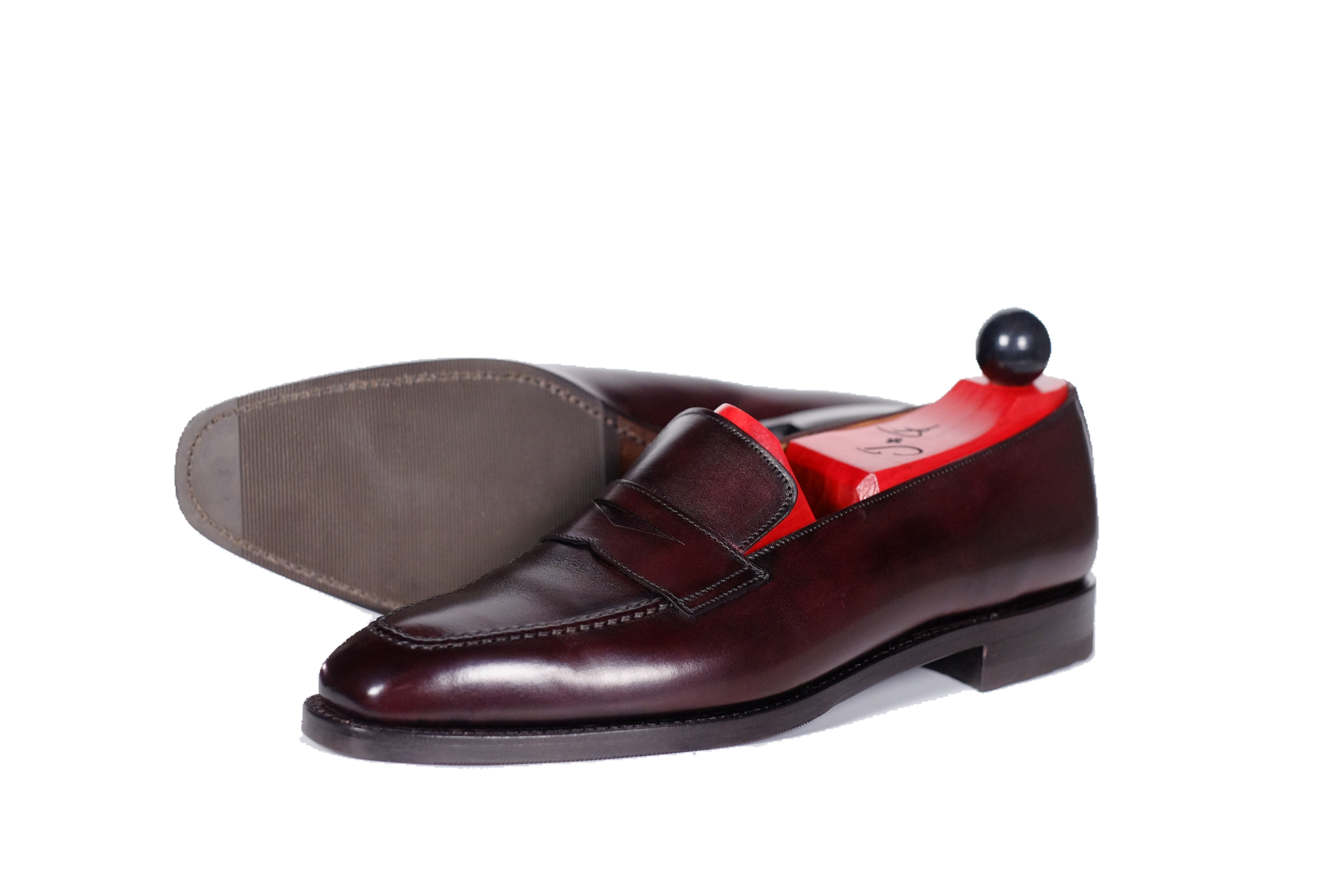 Washington - Sangria Calf-Penny Loafers-J.FitzPatrick Footwear