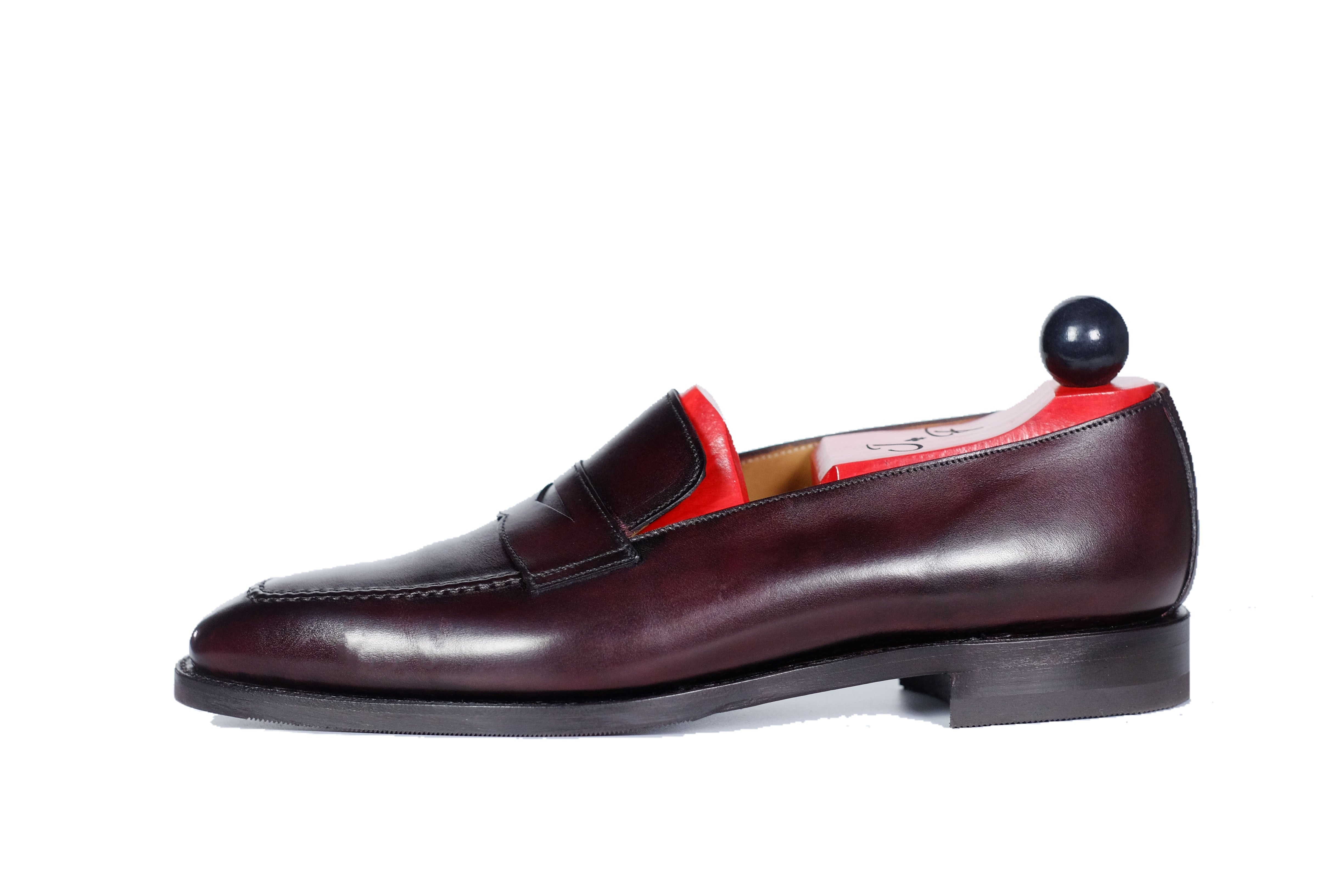 Washington - Sangria Calf-Penny Loafers-J.FitzPatrick Footwear