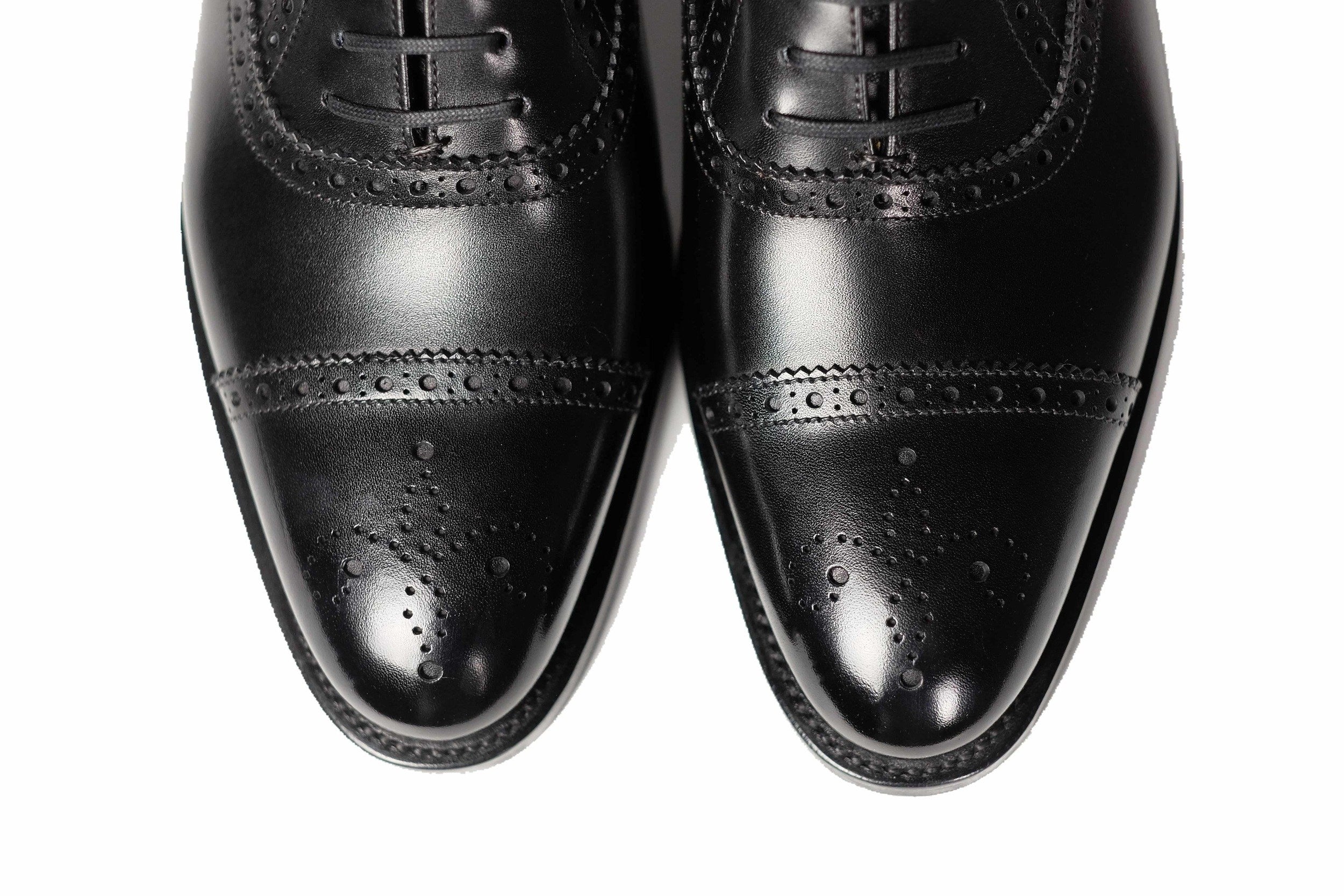 Wenatchee - Black Calf-Captoe Cap Toe Brogue Oxfords-J.FitzPatrick Footwear