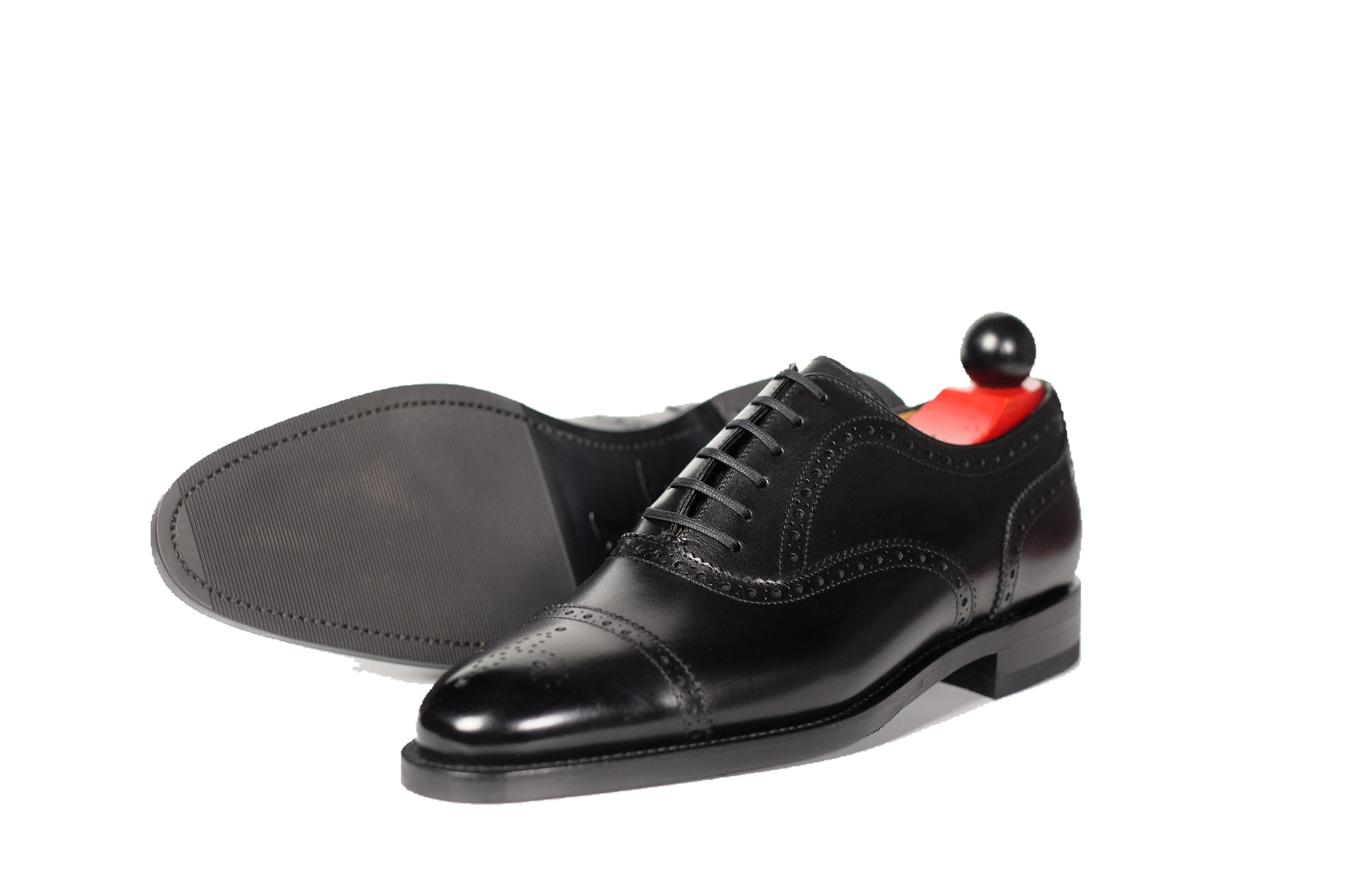 Wenatchee - Black Calf-Captoe Cap Toe Brogue Oxfords-J.FitzPatrick Footwear