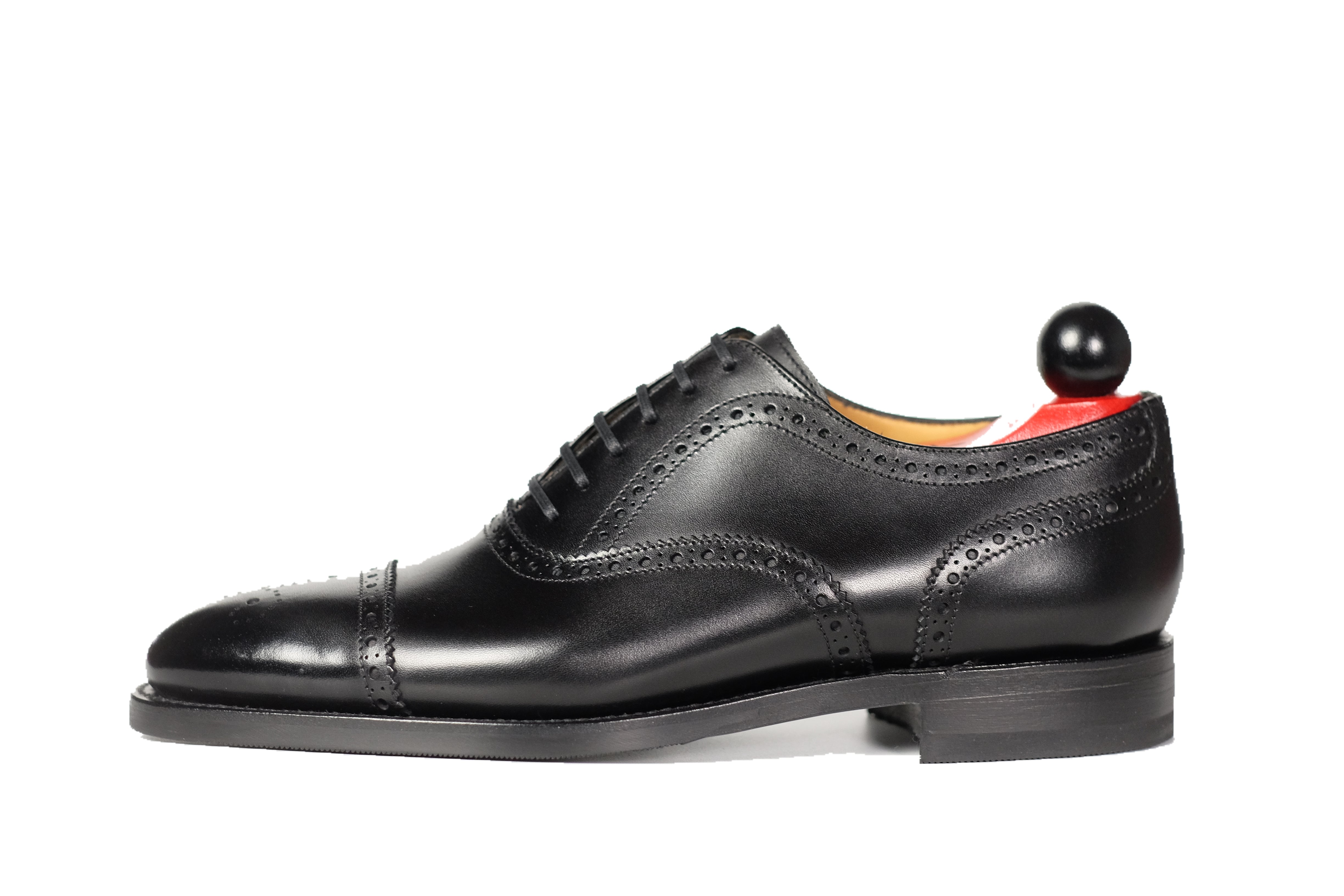 Wenatchee - Black Calf-Captoe Cap Toe Brogue Oxfords-J.FitzPatrick Footwear