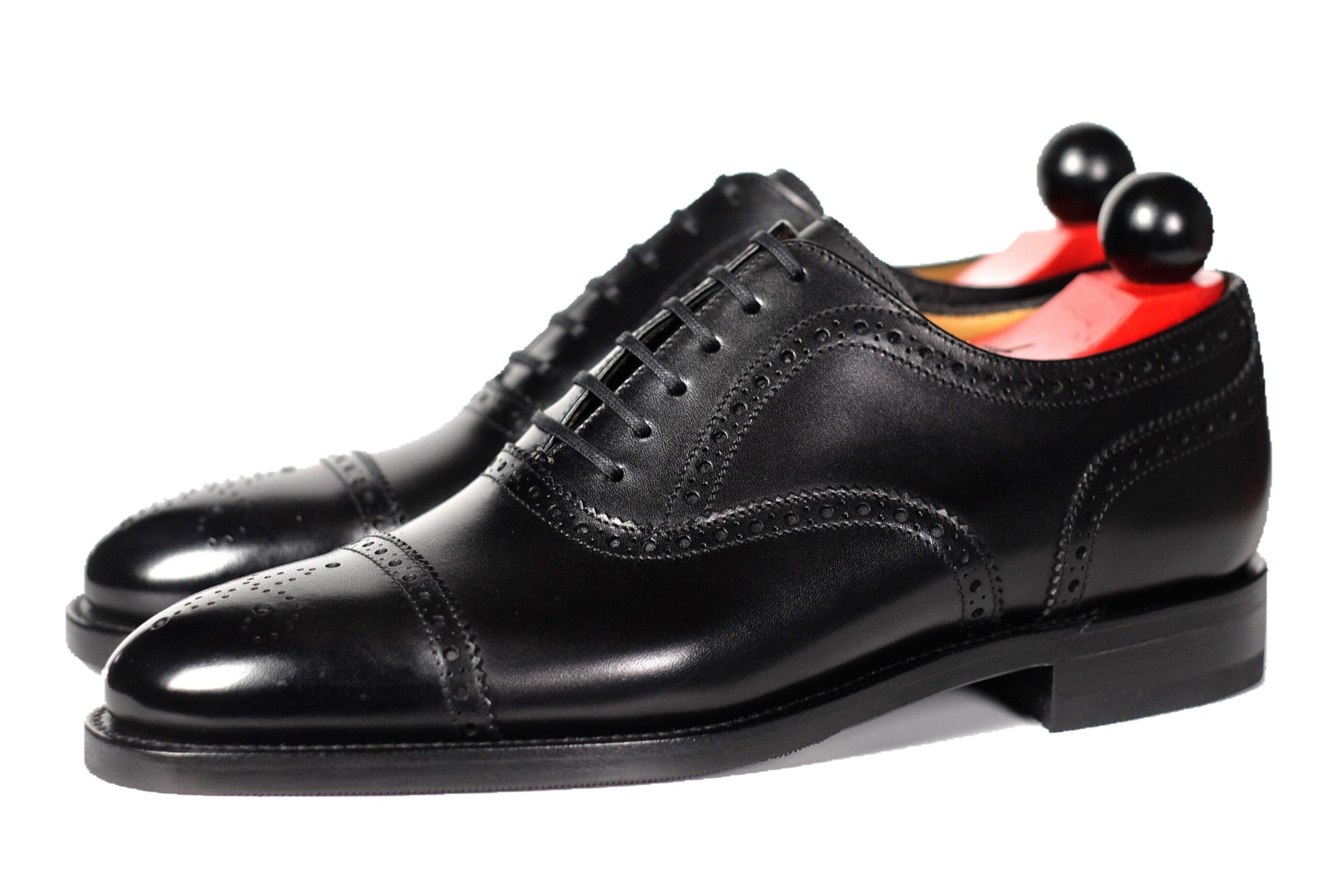 Wenatchee - Black Calf-Captoe Cap Toe Brogue Oxfords-J.FitzPatrick Footwear