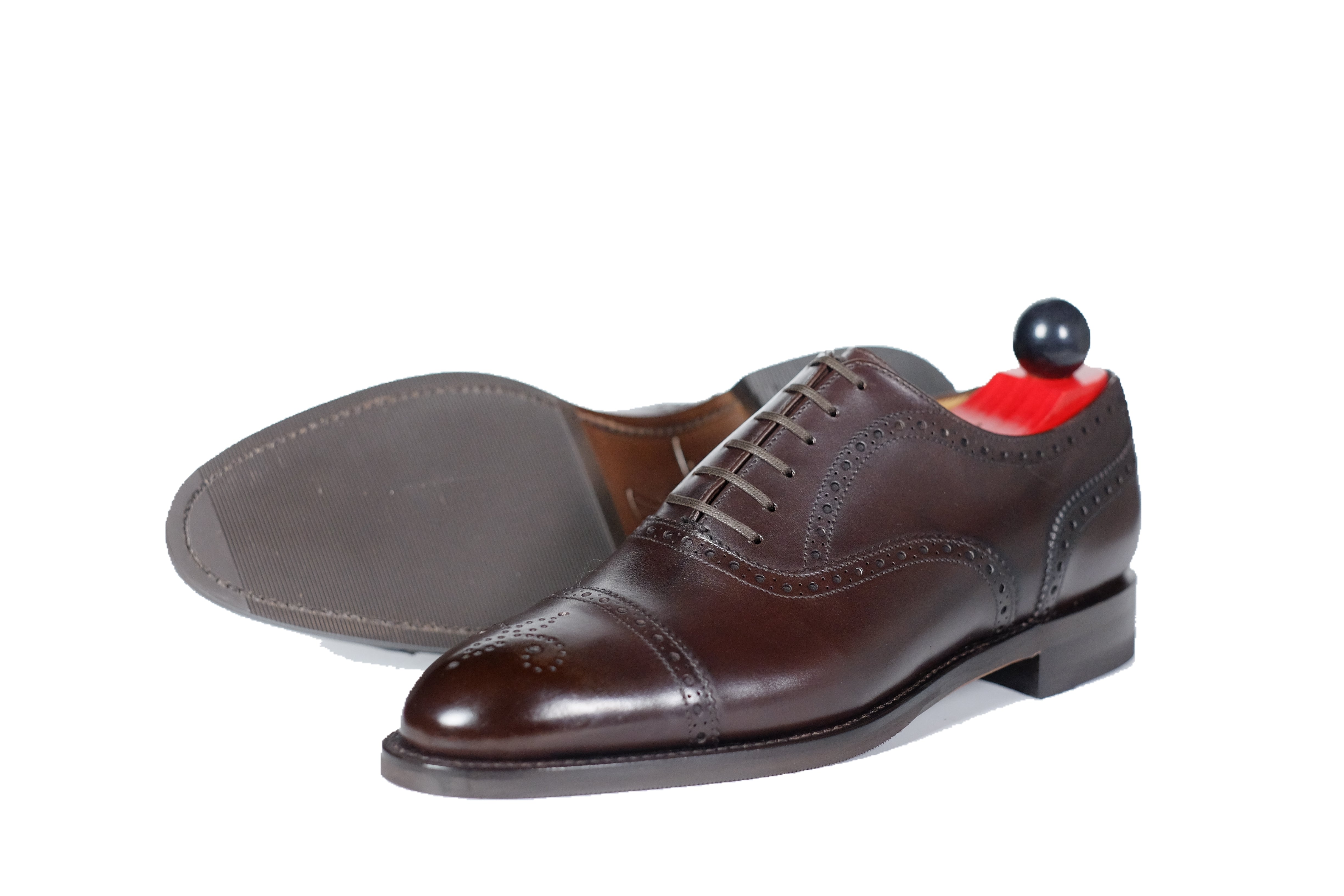 Wenatchee - Dark Oak Calf-Captoe Cap Toe Brogue Oxfords-J.FitzPatrick Footwear