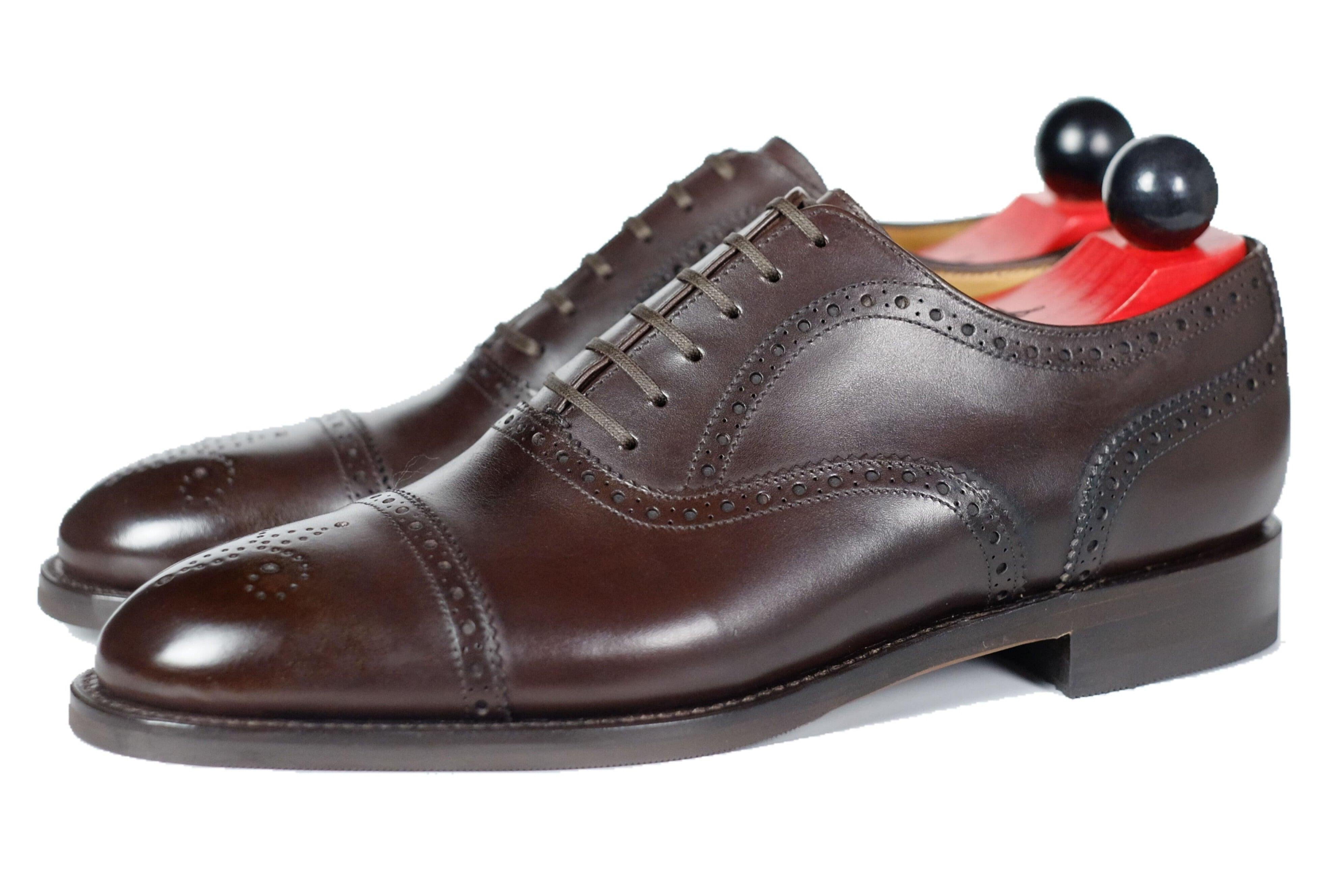 Wenatchee - Dark Oak Calf-Captoe Cap Toe Brogue Oxfords-J.FitzPatrick Footwear