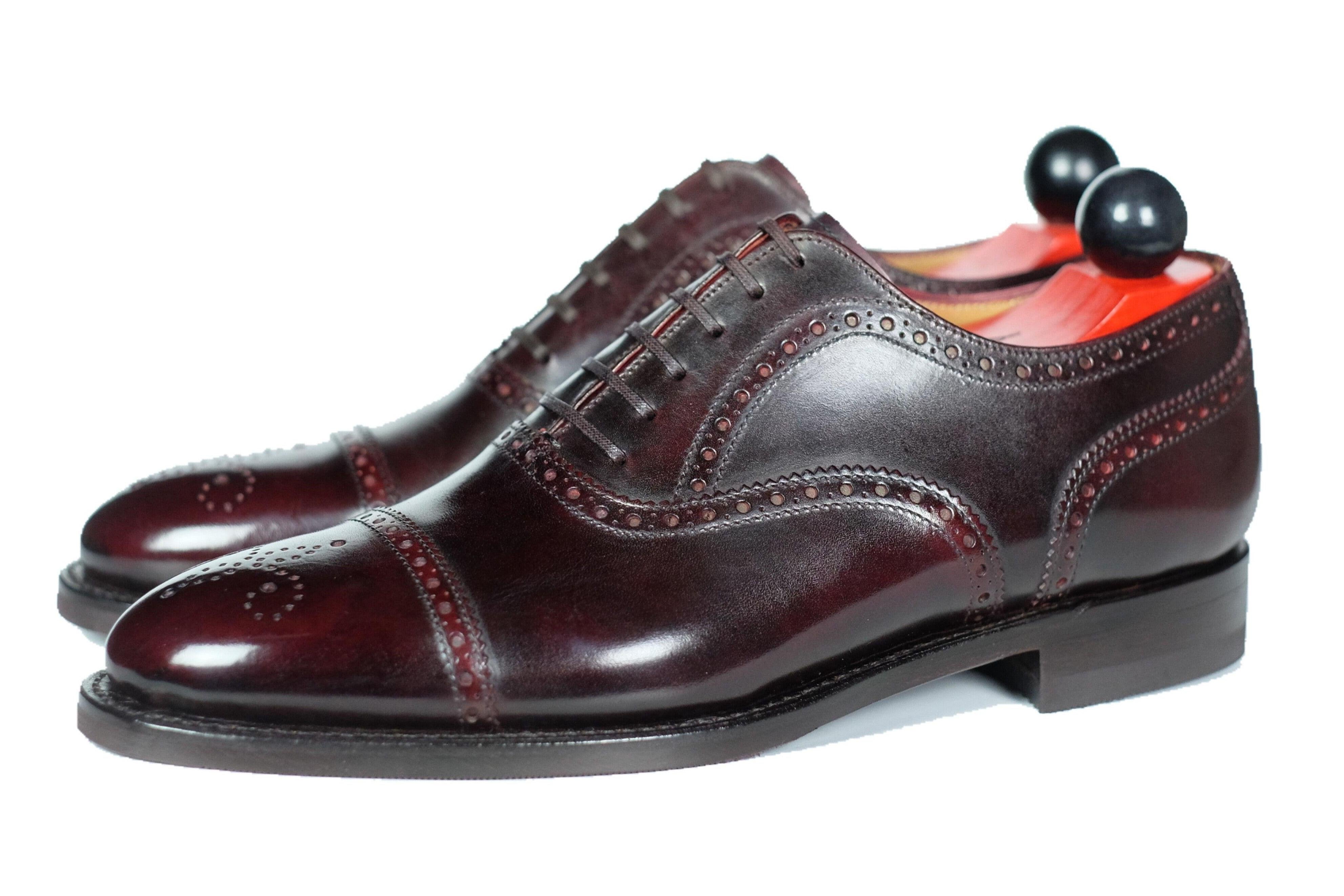 Wenatchee - Sangria Calf-Captoe Cap Toe Brogue Oxfords-J.FitzPatrick Footwear