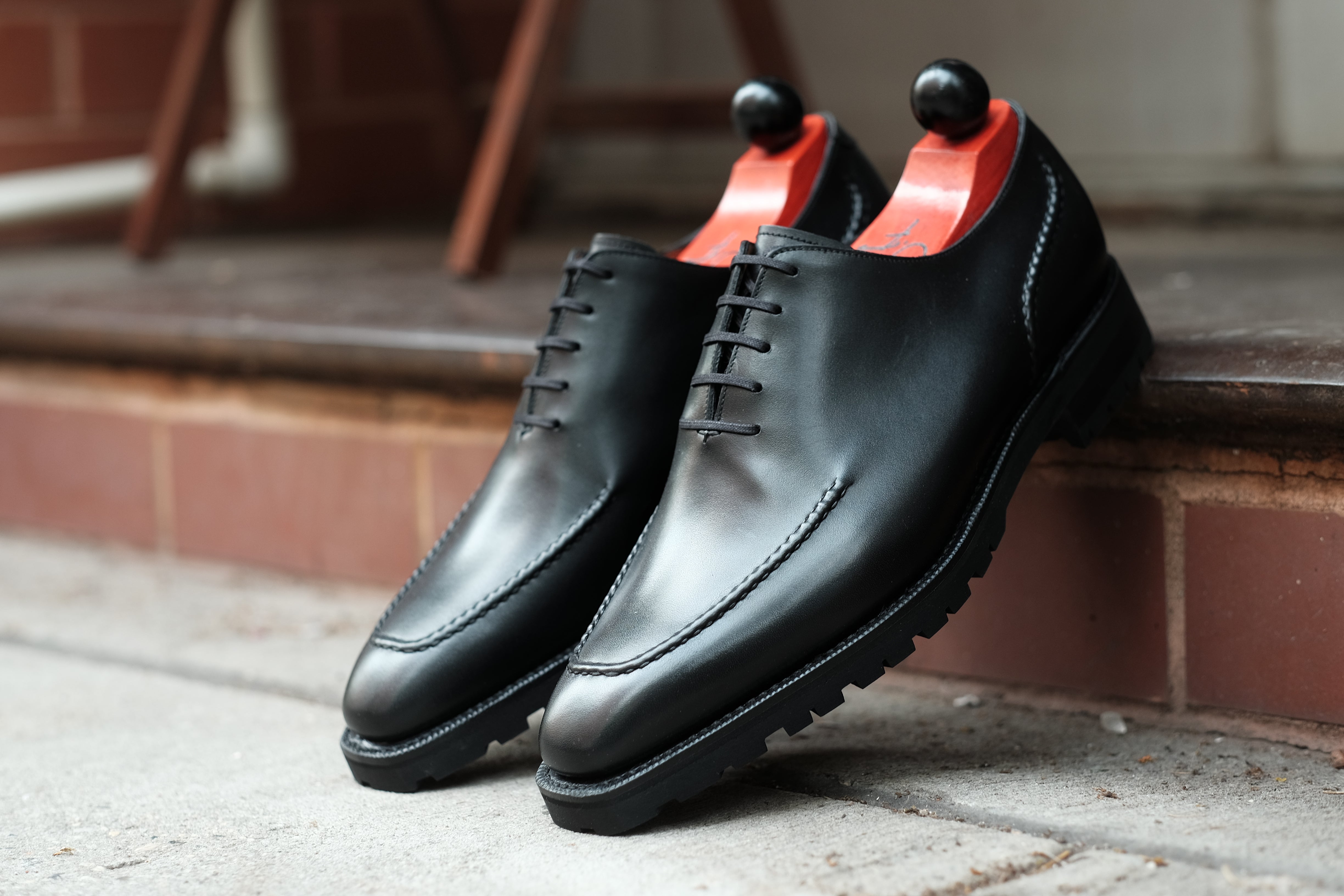 Whittier - Black Calf-Wholecut Oxfords-J.FitzPatrick Footwear