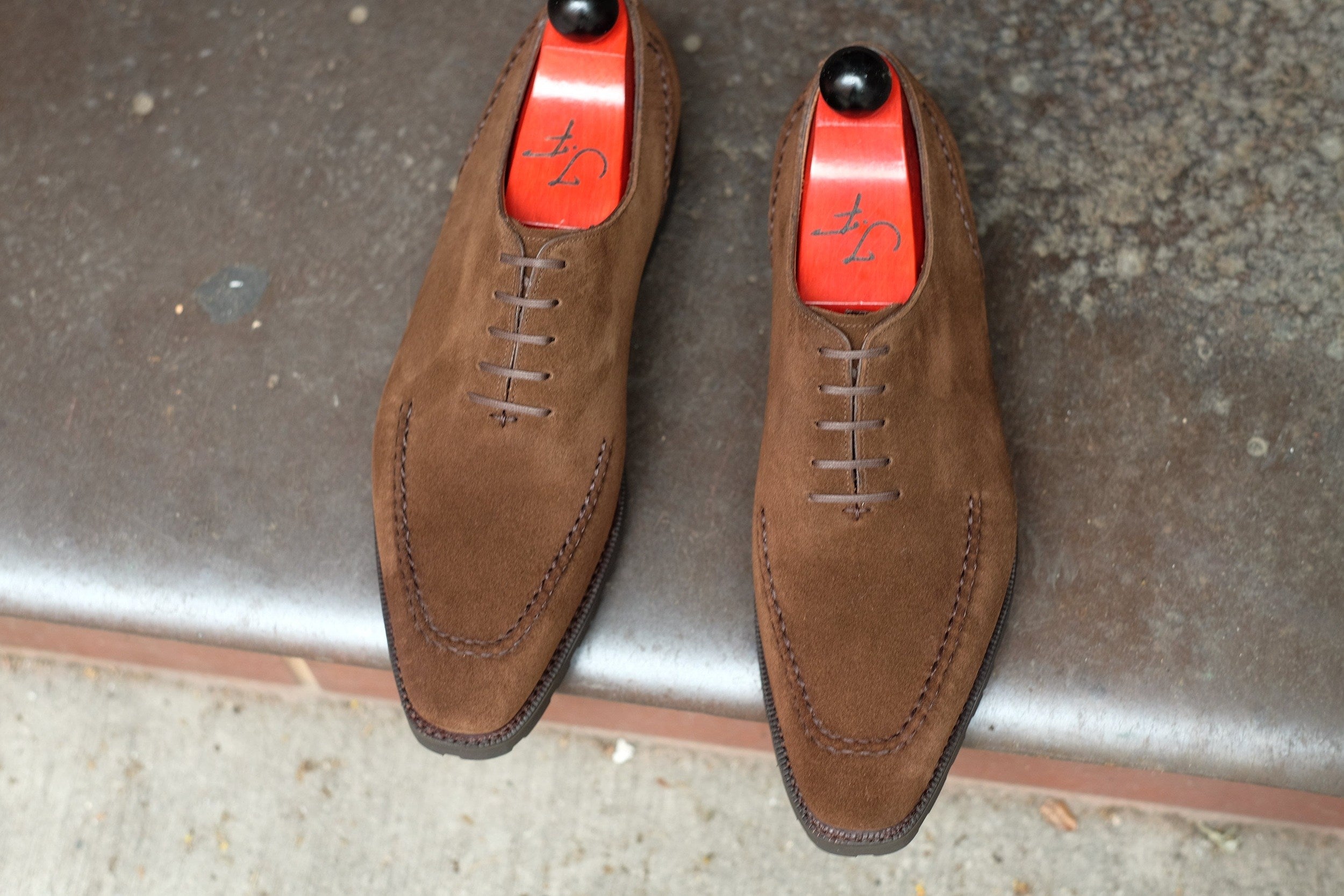 Whittier - Dark Brown Suede-Wholecut Oxfords-J.FitzPatrick Footwear