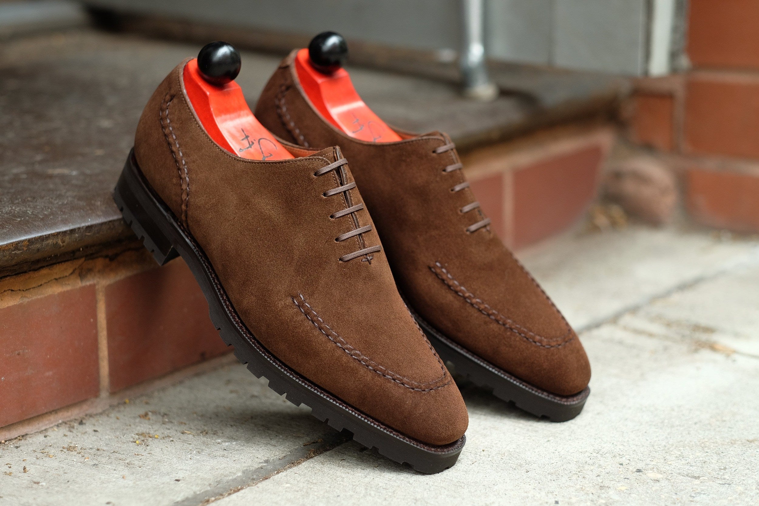 Whittier - Dark Brown Suede-Wholecut Oxfords-J.FitzPatrick Footwear