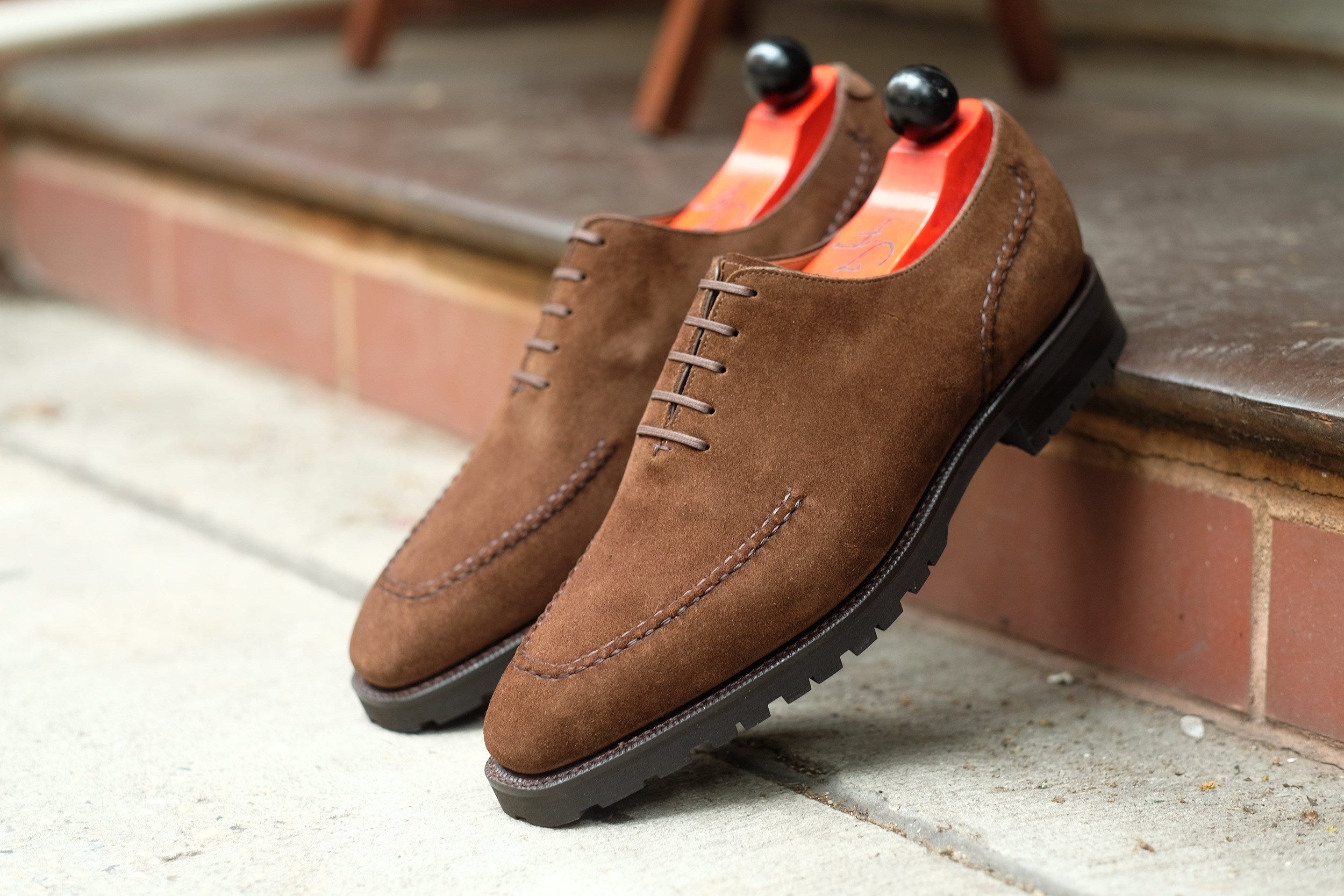 Whittier - Dark Brown Suede-Wholecut Oxfords-J.FitzPatrick Footwear