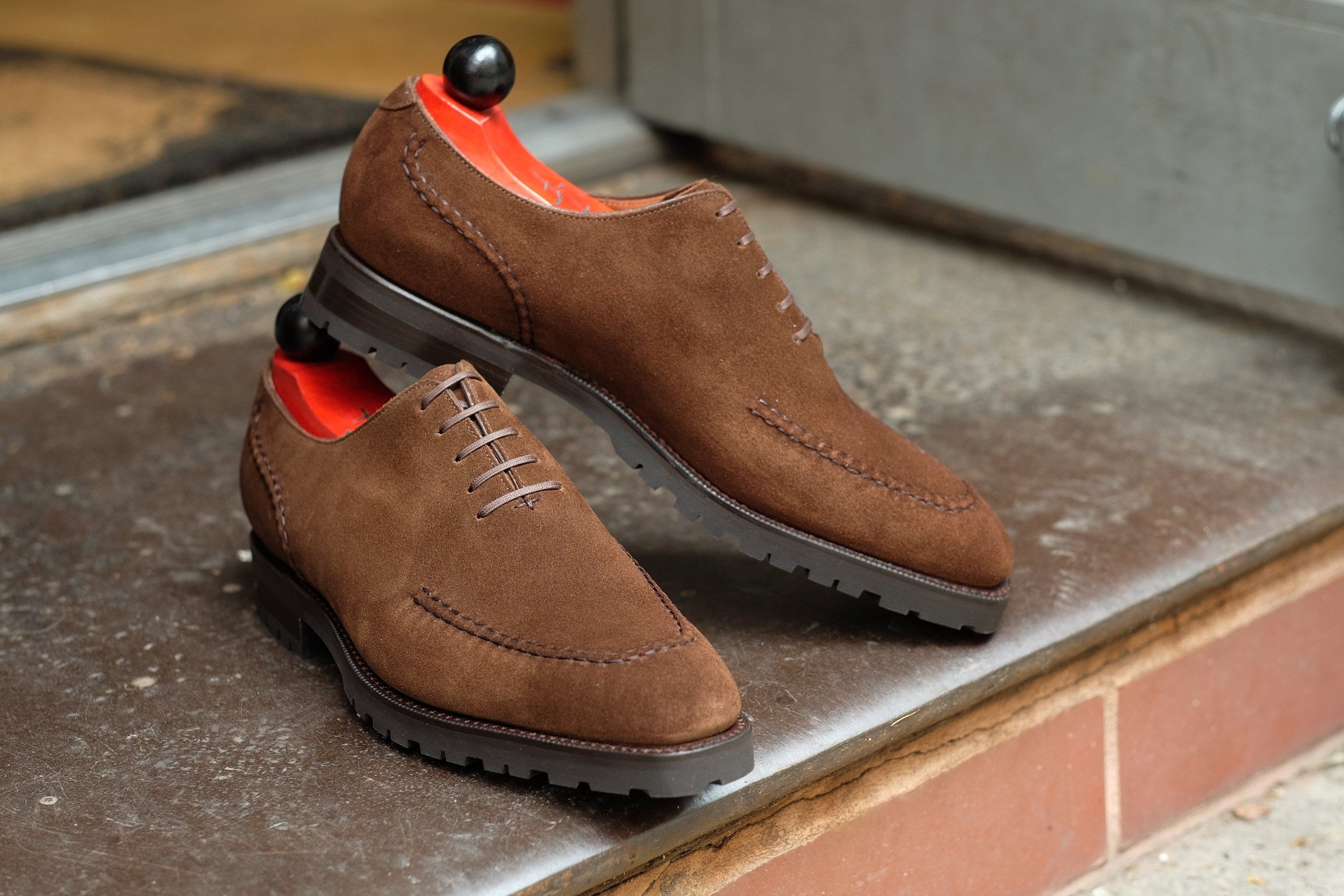 Whittier - Dark Brown Suede-Wholecut Oxfords-J.FitzPatrick Footwear
