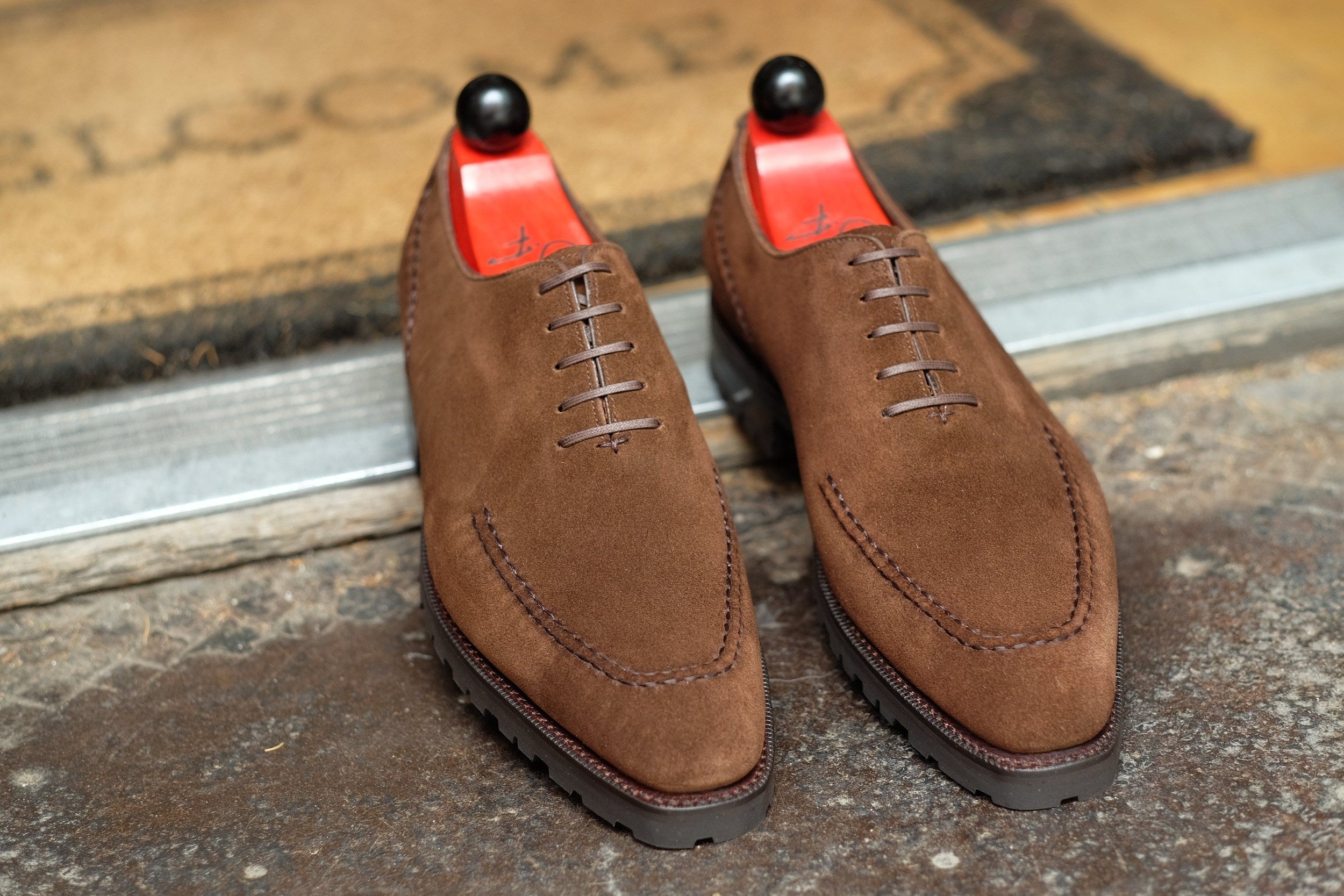 Whittier - Dark Brown Suede-Wholecut Oxfords-J.FitzPatrick Footwear