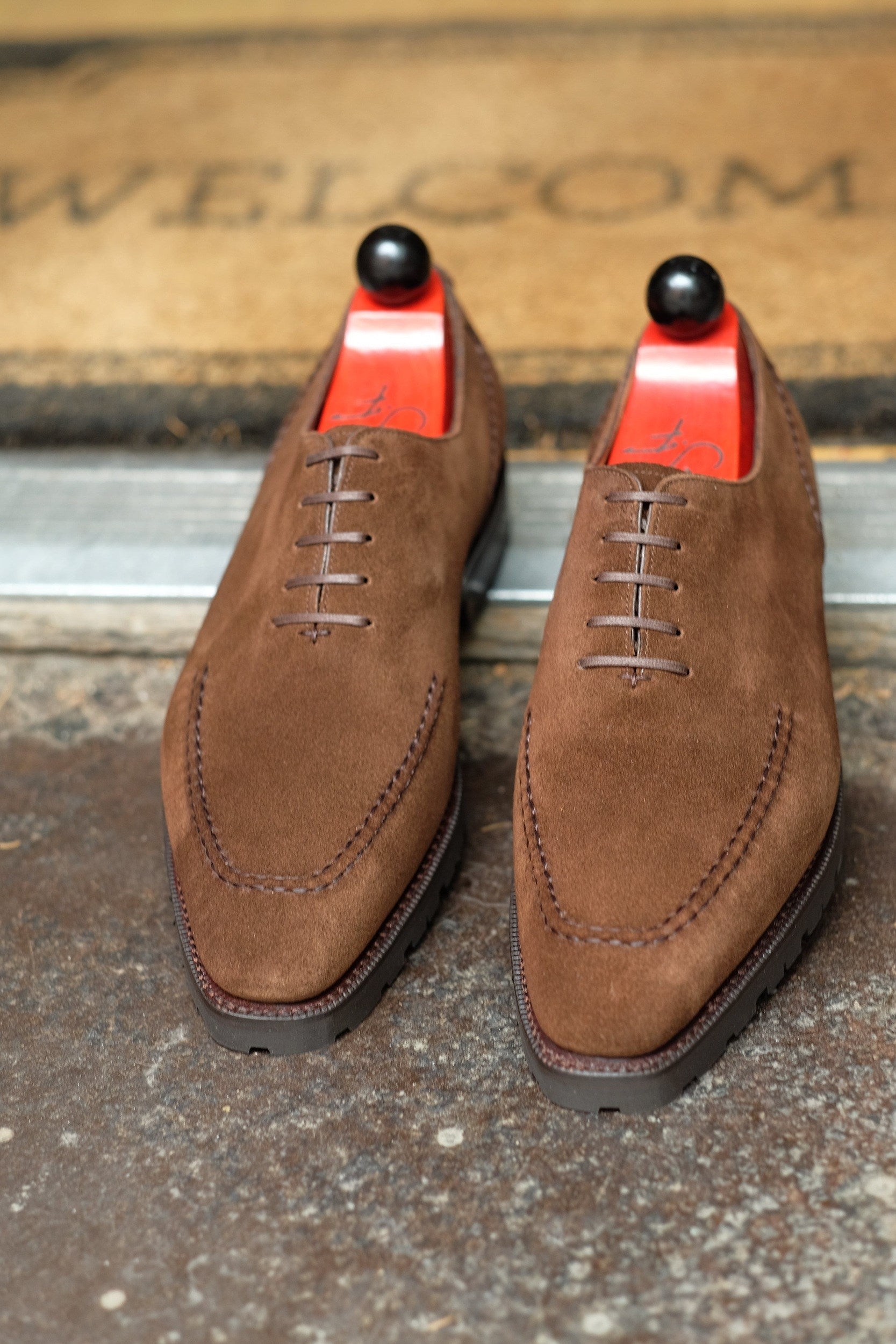 Whittier - Dark Brown Suede-Wholecut Oxfords-J.FitzPatrick Footwear