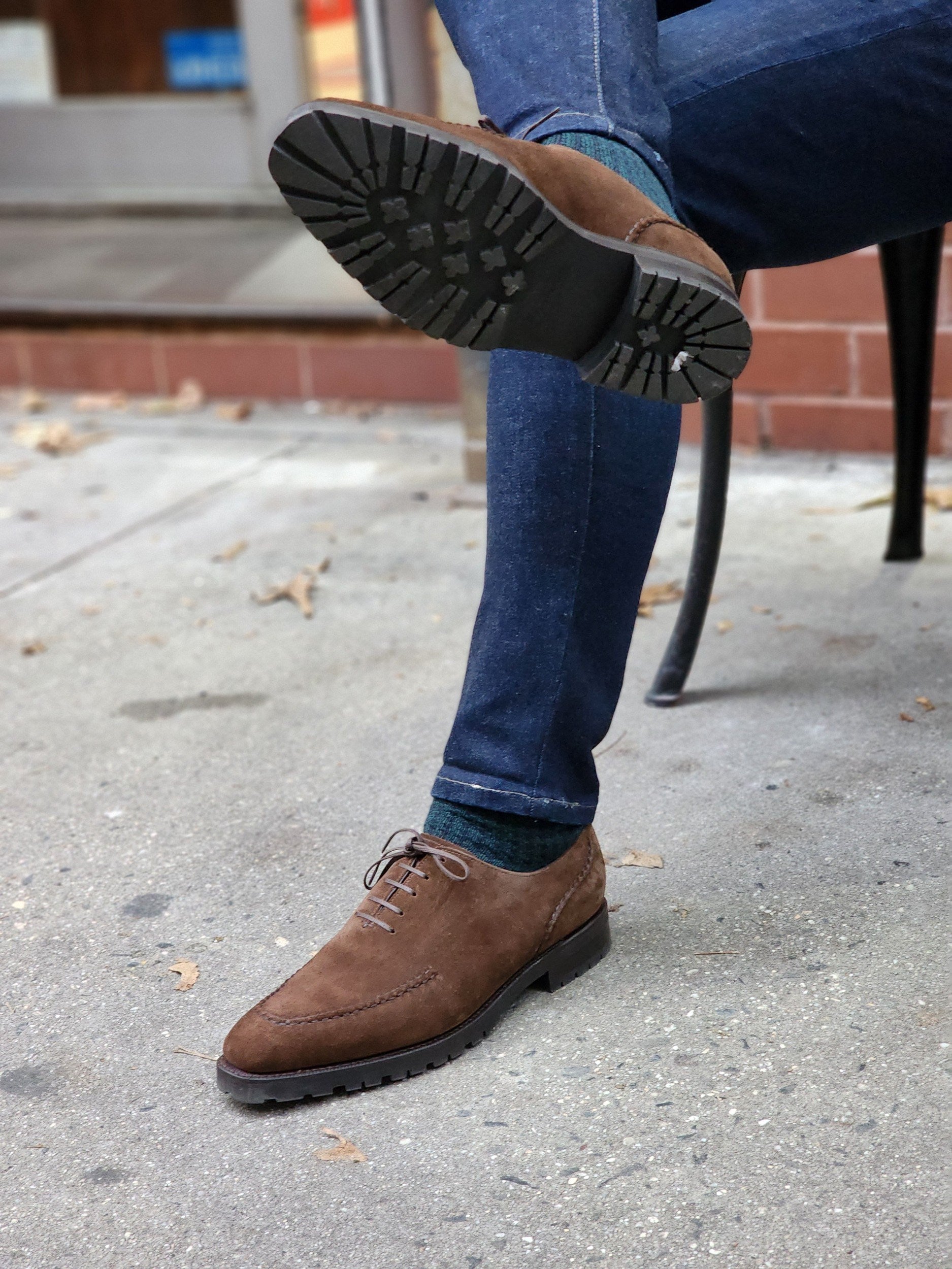 Whittier - Dark Brown Suede-Wholecut Oxfords-J.FitzPatrick Footwear