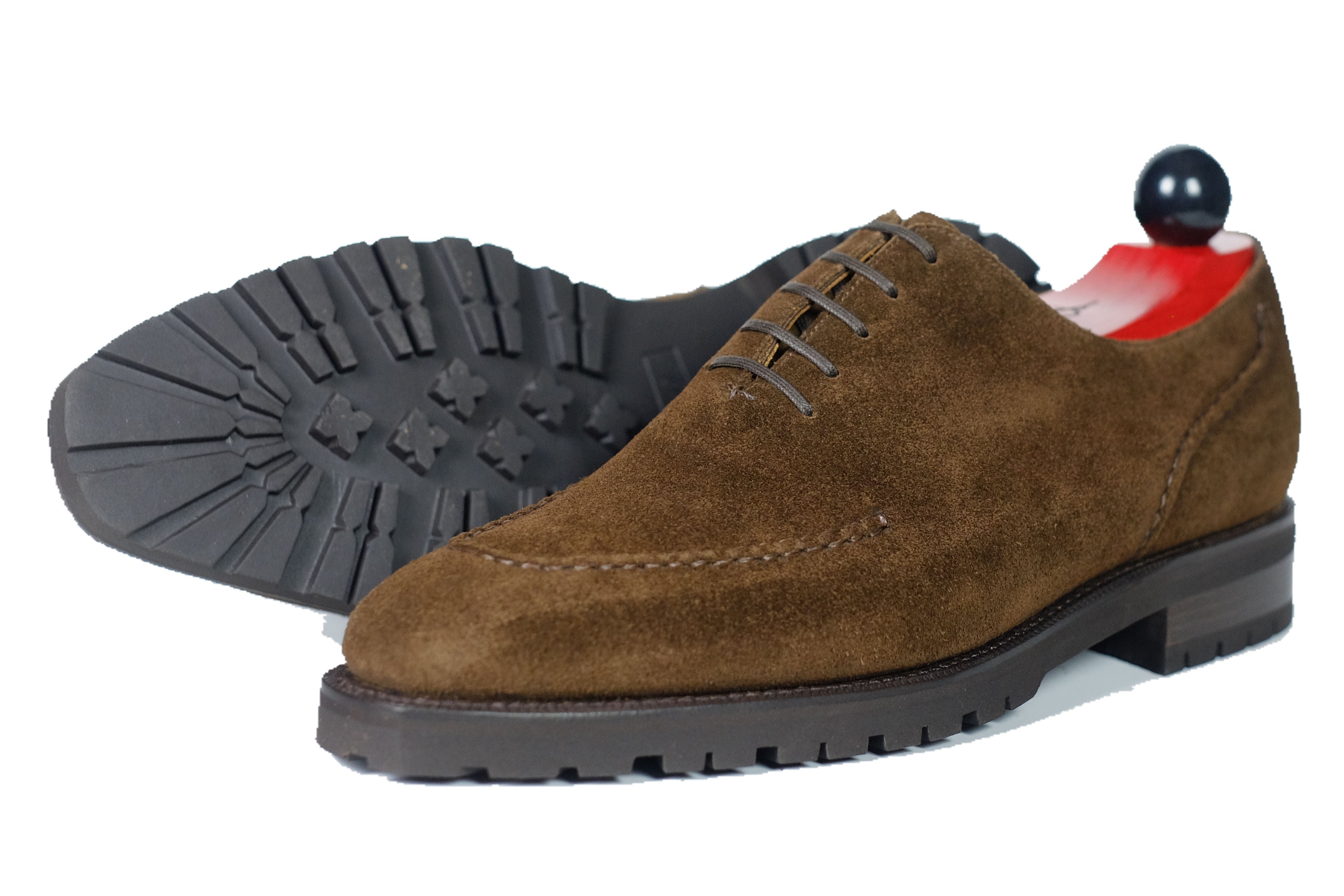 Whittier - Dark Brown Suede-Wholecut Oxfords-J.FitzPatrick Footwear