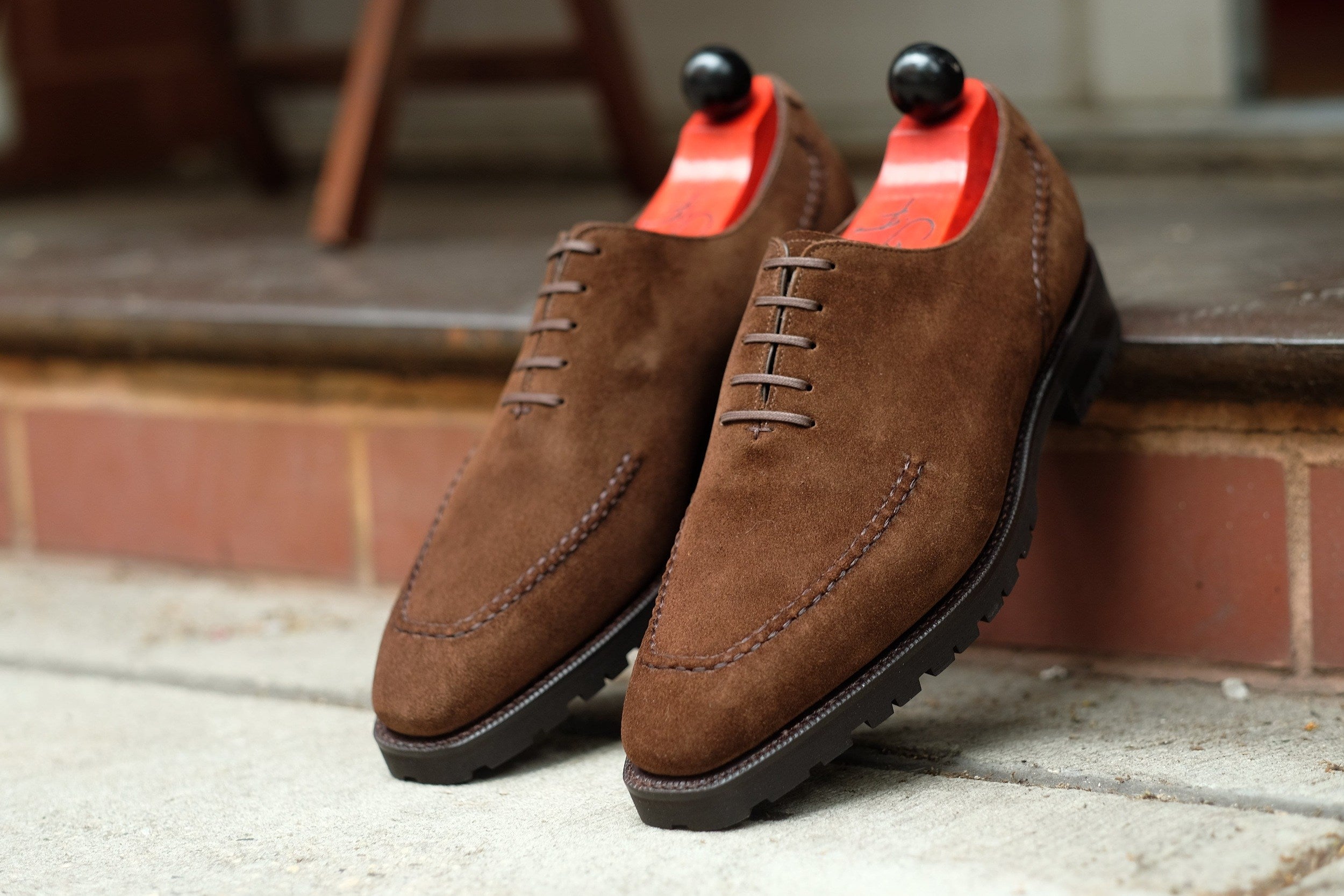 Whittier - Dark Brown Suede-Wholecut Oxfords-J.FitzPatrick Footwear