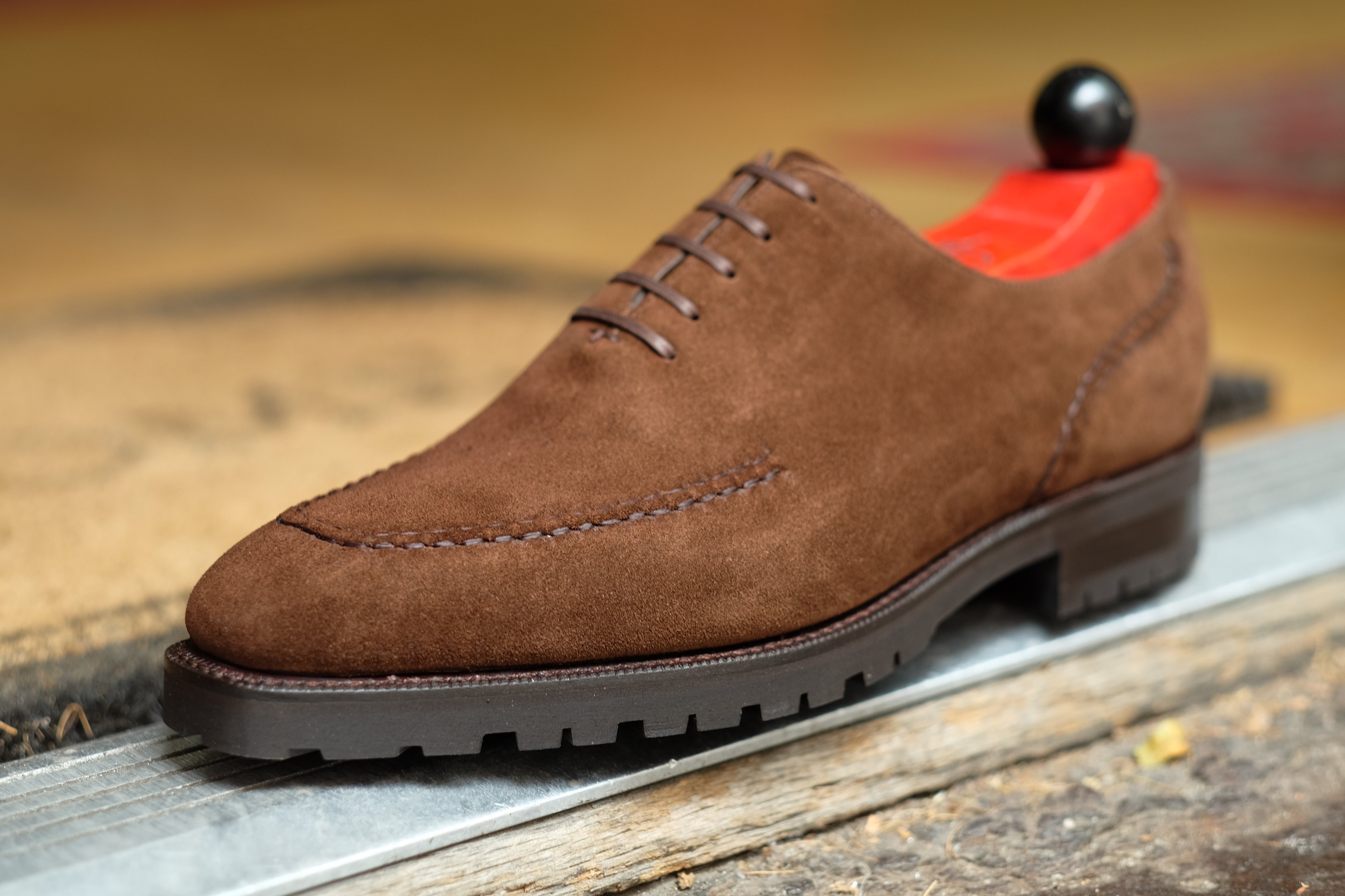 Whittier - Dark Brown Suede-Wholecut Oxfords-J.FitzPatrick Footwear