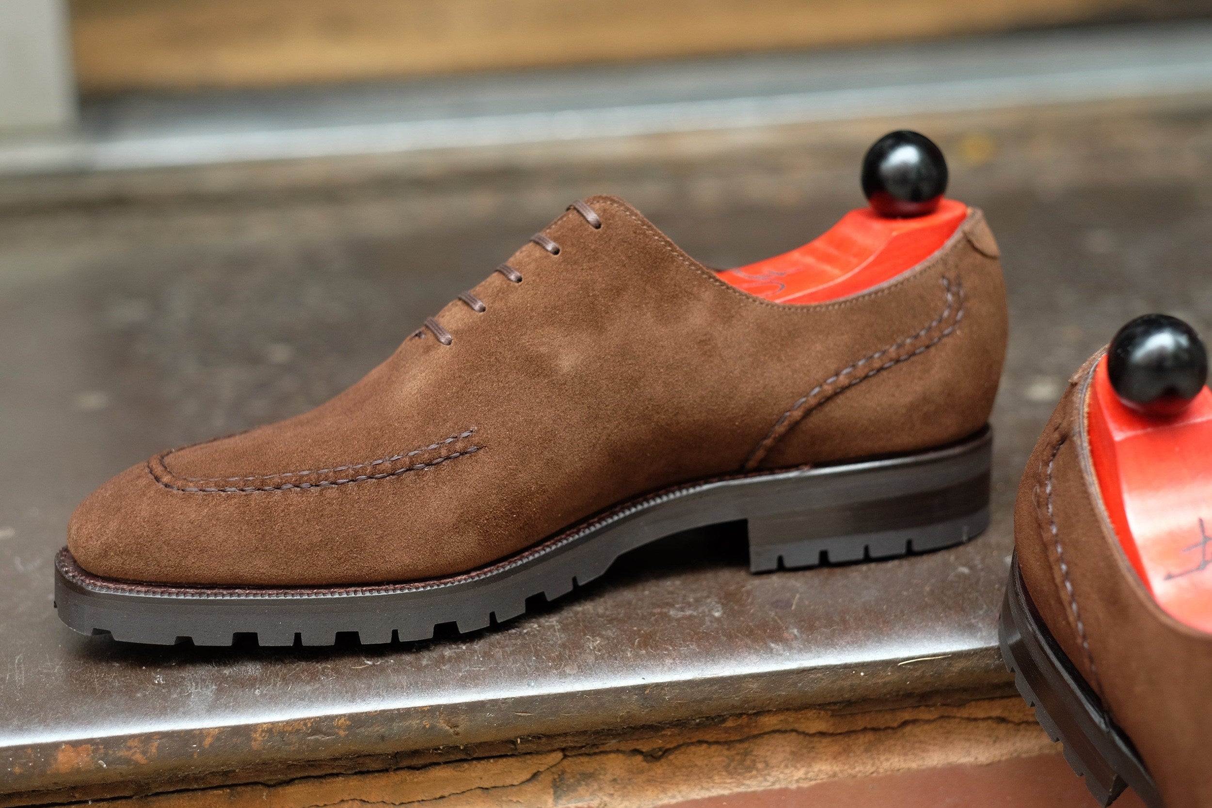 Whittier - Dark Brown Suede-Wholecut Oxfords-J.FitzPatrick Footwear