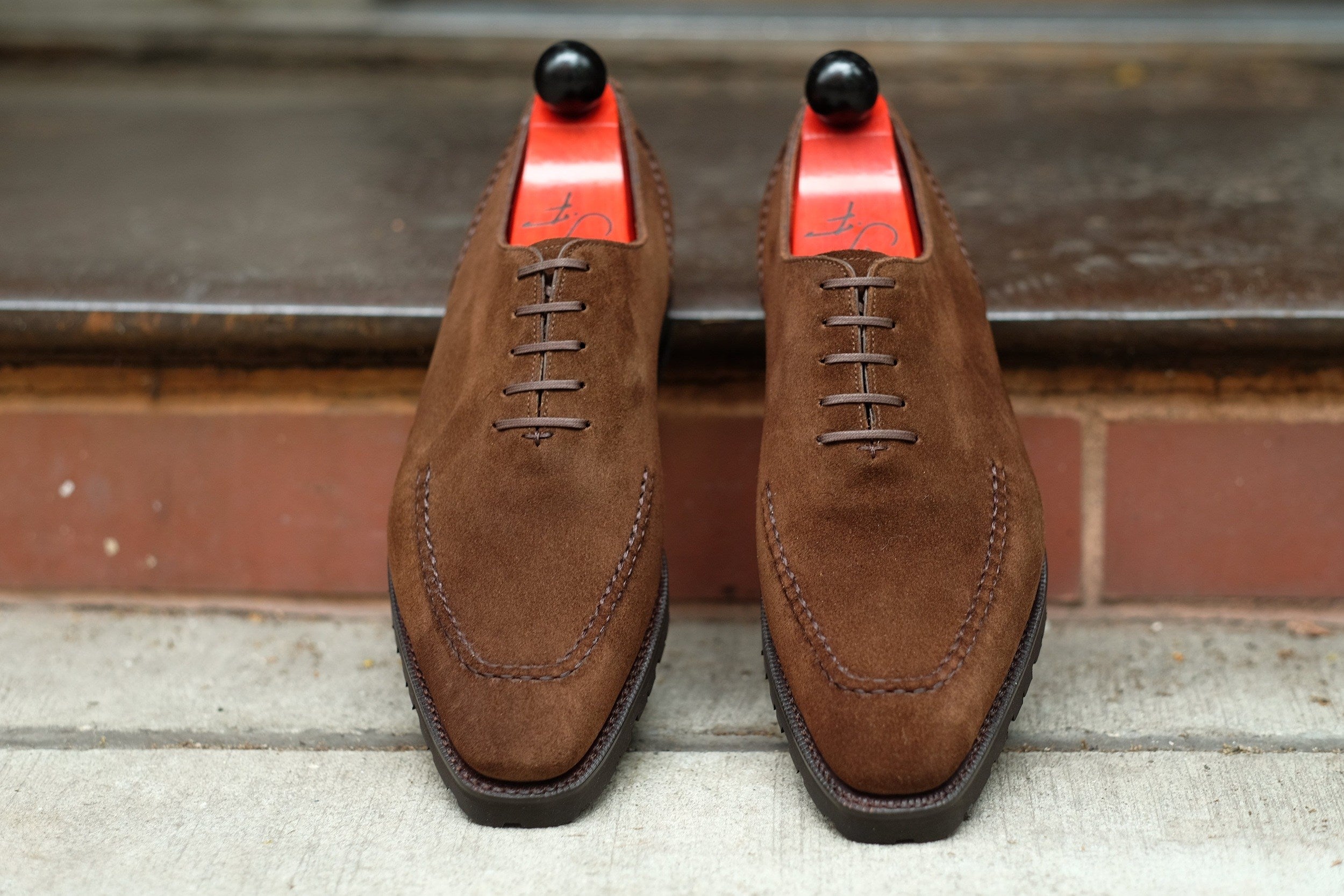 Whittier - Dark Brown Suede-Wholecut Oxfords-J.FitzPatrick Footwear