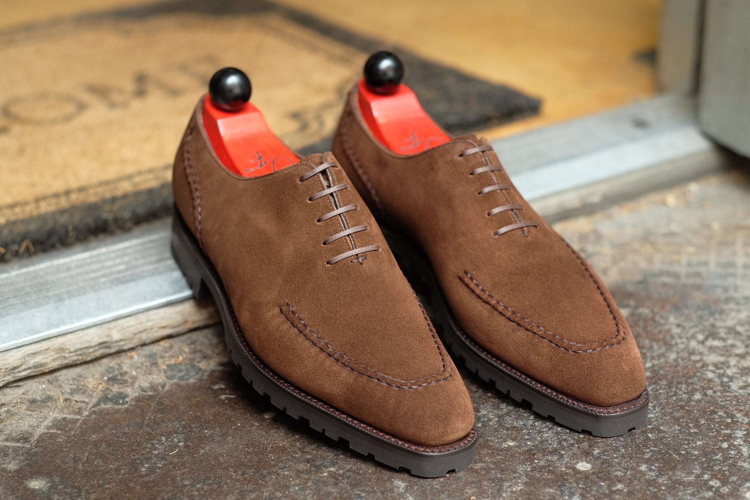 Whittier - Dark Brown Suede-Wholecut Oxfords-J.FitzPatrick Footwear