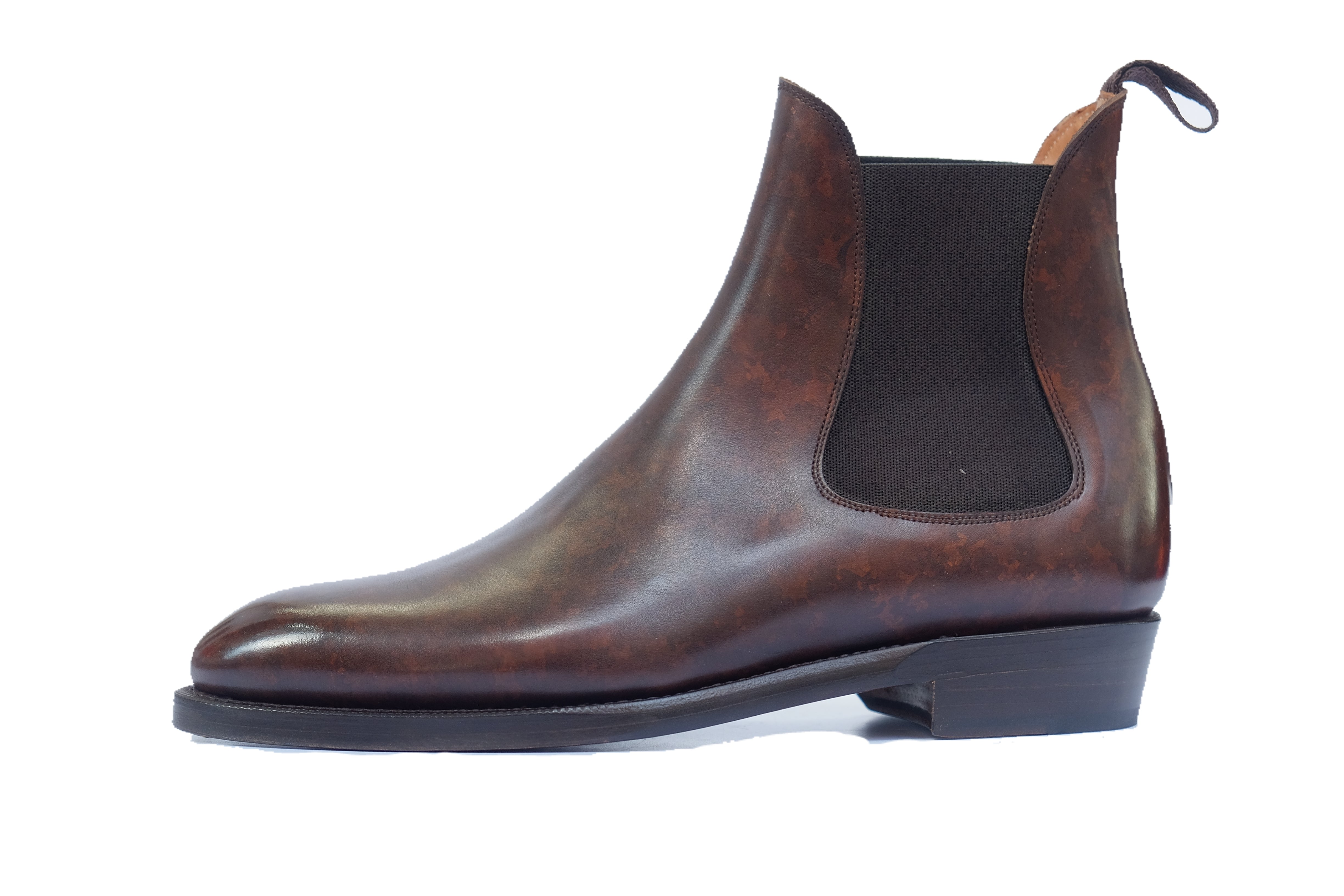 Alki - Dark Brown Marble Patina-Chelsea Boots-J.FitzPatrick Footwear
