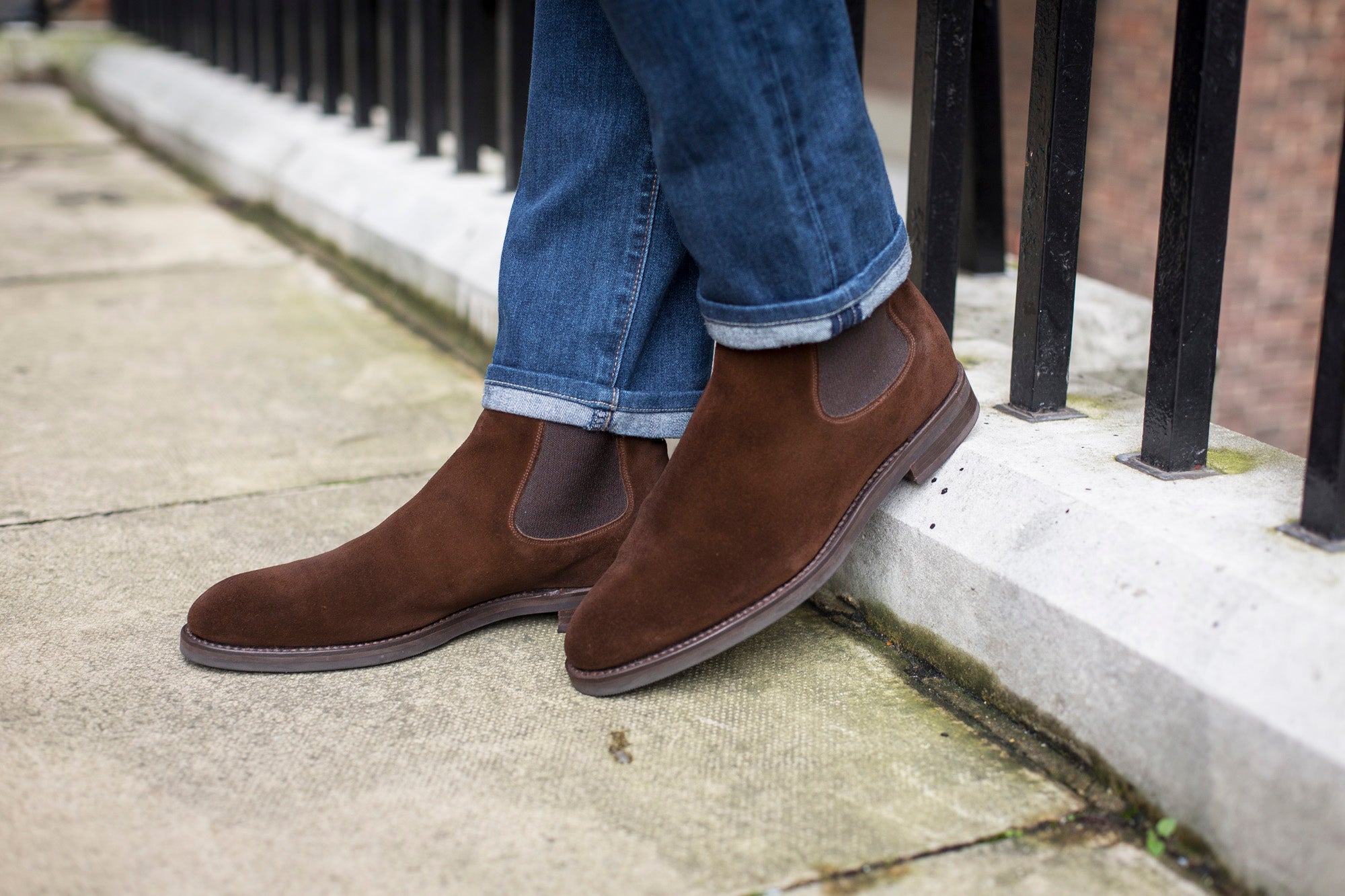 Alki - MTO - Dark Brown Suede - NGT Last - Double City Rubber Sole-Made To Order Chelsea Boots-J.FitzPatrick Footwear