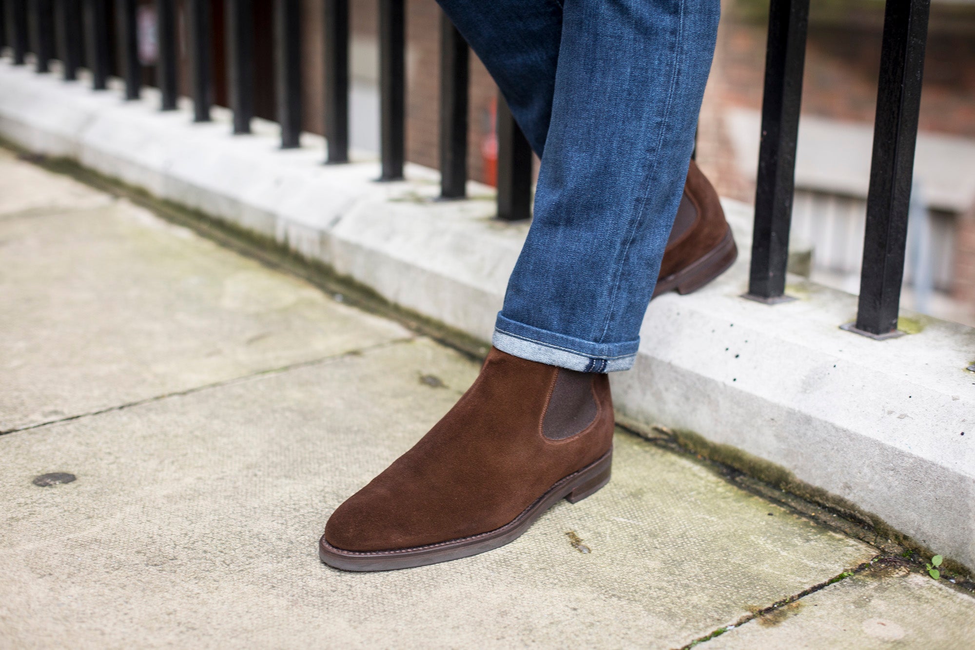 Alki - MTO - Dark Brown Suede - NGT Last - Double City Rubber Sole-Made To Order Chelsea Boots-J.FitzPatrick Footwear