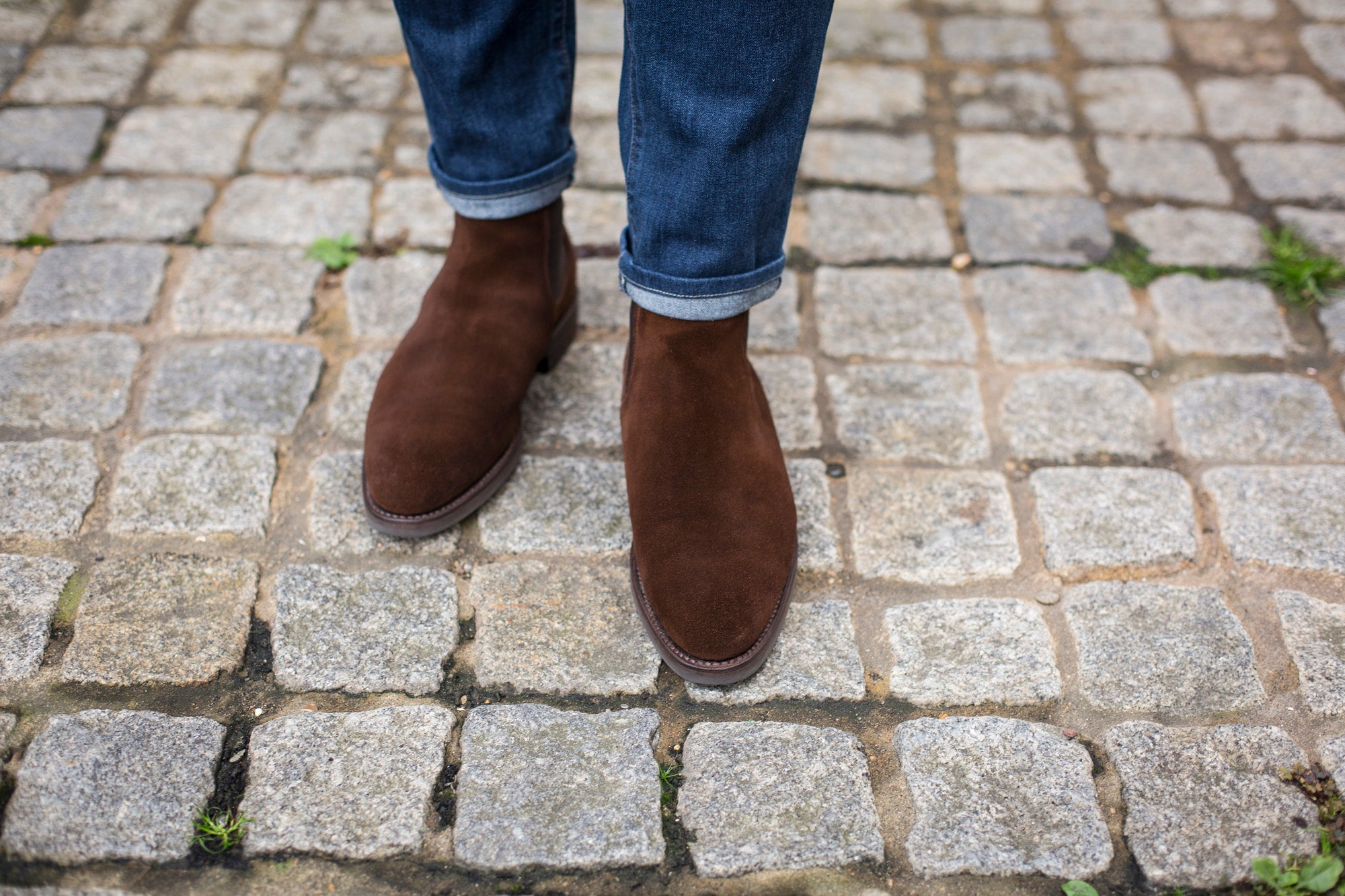 Alki - MTO - Dark Brown Suede - NGT Last - Double City Rubber Sole-Made To Order Chelsea Boots-J.FitzPatrick Footwear