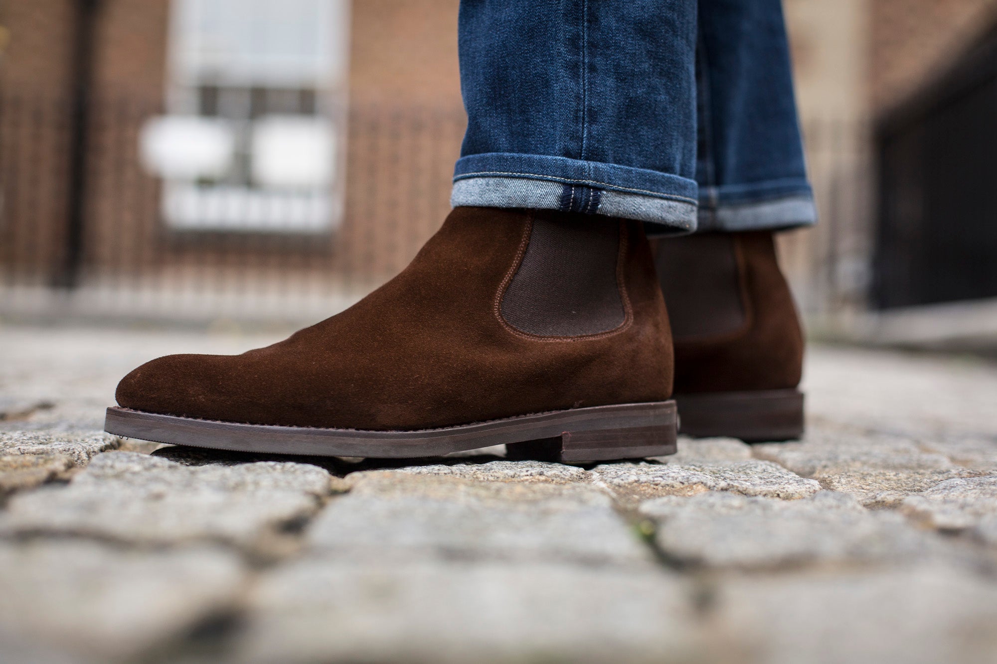 Alki - MTO - Dark Brown Suede - NGT Last - Double City Rubber Sole-Made To Order Chelsea Boots-J.FitzPatrick Footwear