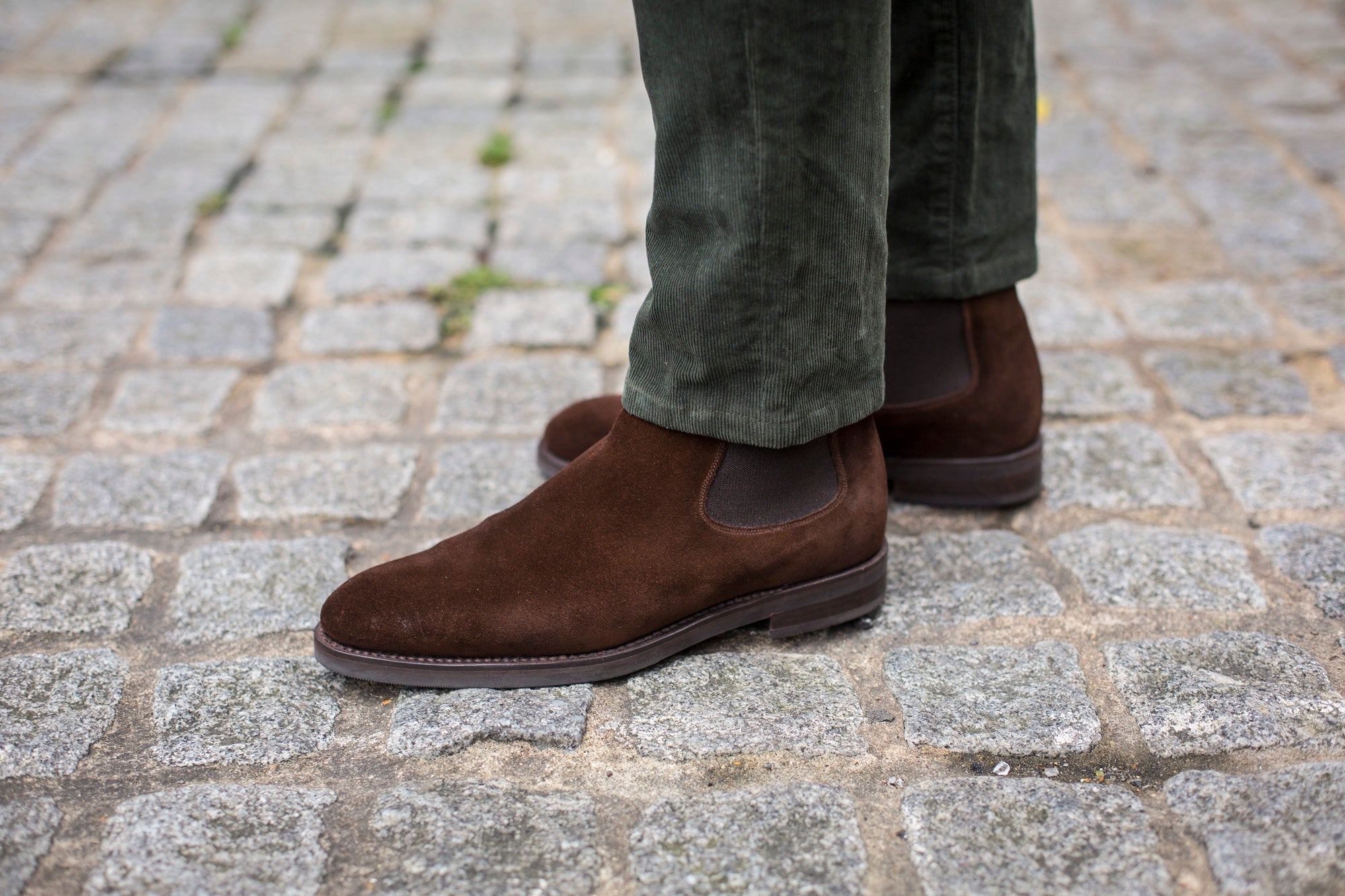 Alki - MTO - Dark Brown Suede - NGT Last - Double City Rubber Sole-Made To Order Chelsea Boots-J.FitzPatrick Footwear