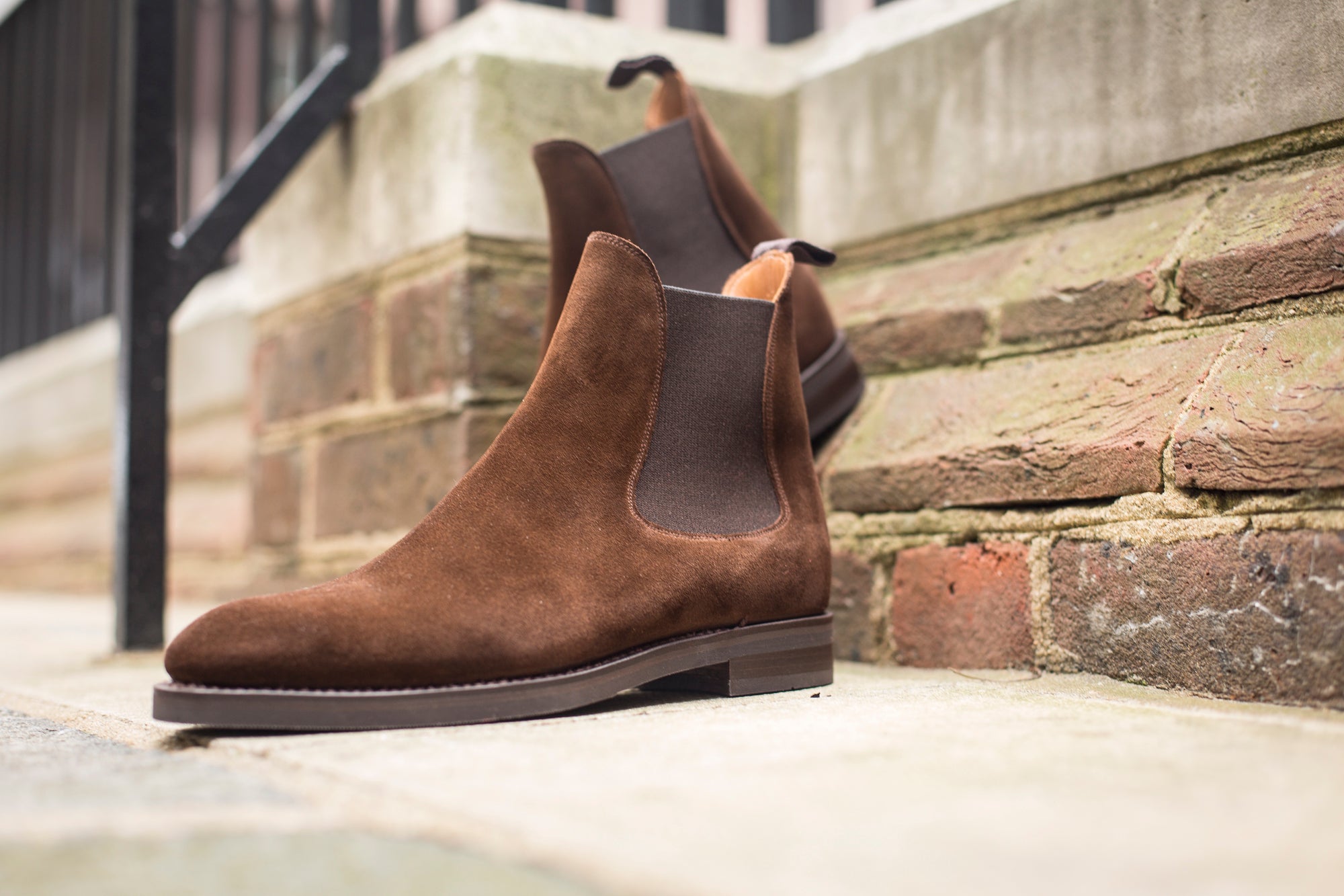 Alki - MTO - Dark Brown Suede - NGT Last - Double City Rubber Sole-Made To Order Chelsea Boots-J.FitzPatrick Footwear