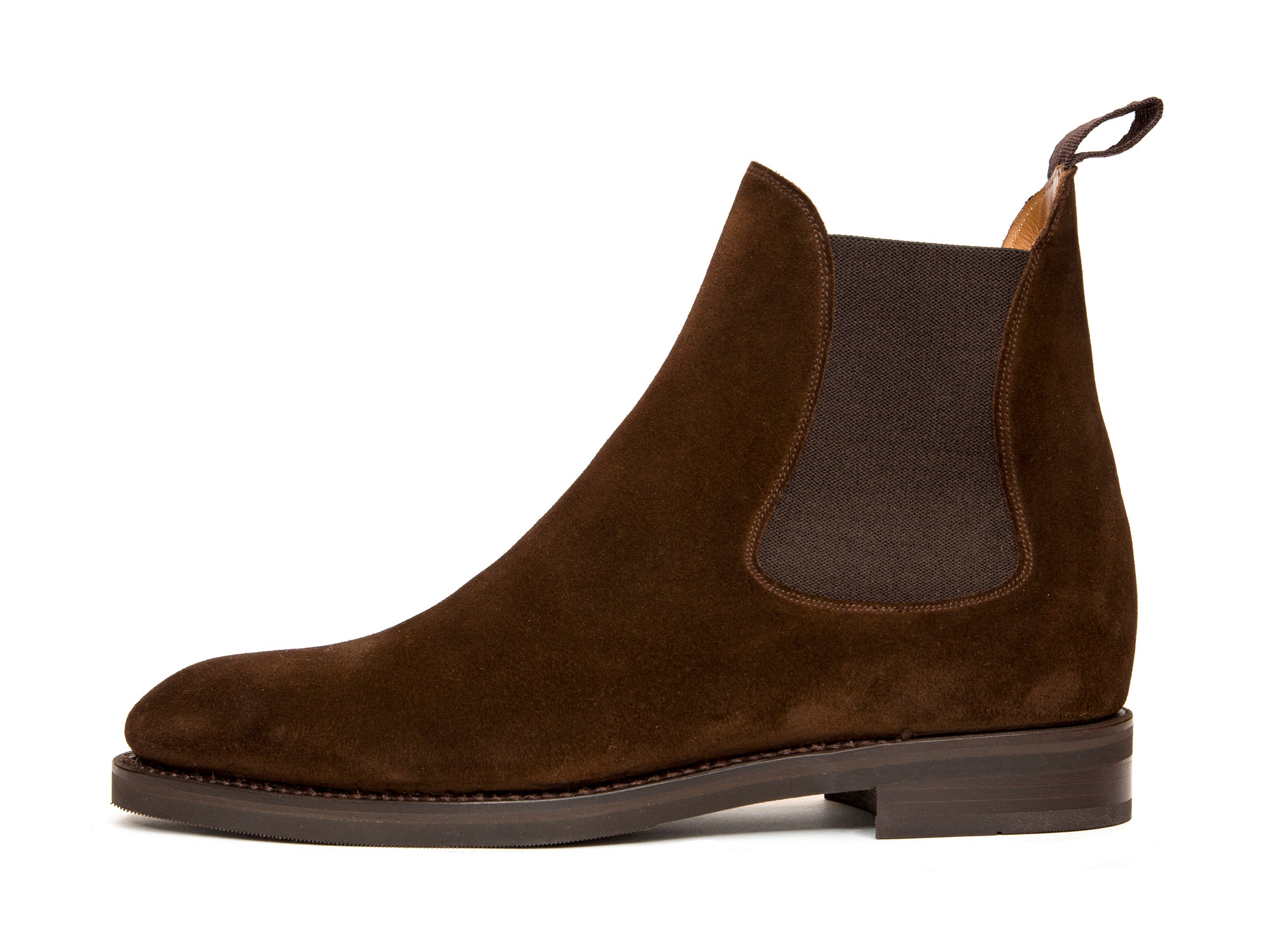 Alki - MTO - Dark Brown Suede - NGT Last - Double City Rubber Sole-Made To Order Chelsea Boots-J.FitzPatrick Footwear