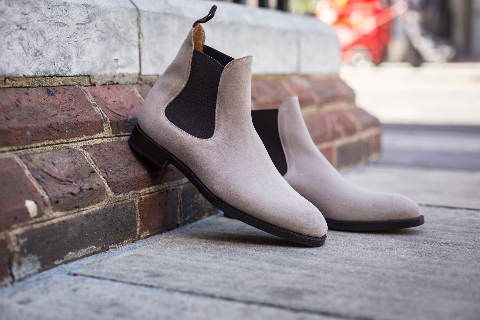 Alki - MTO - Oatmeal Suede - NGT Last - Double Leather Sole-Made To Order Chelsea Boots-J.FitzPatrick Footwear