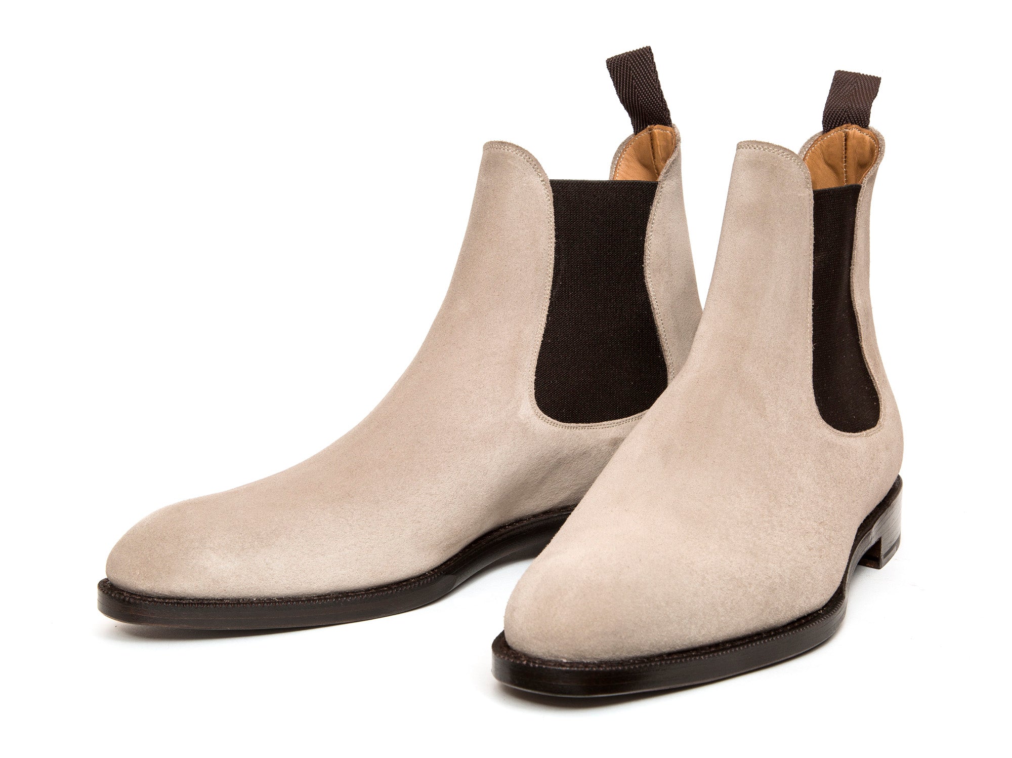 Alki - MTO - Oatmeal Suede - NGT Last - Double Leather Sole-Made To Order Chelsea Boots-J.FitzPatrick Footwear