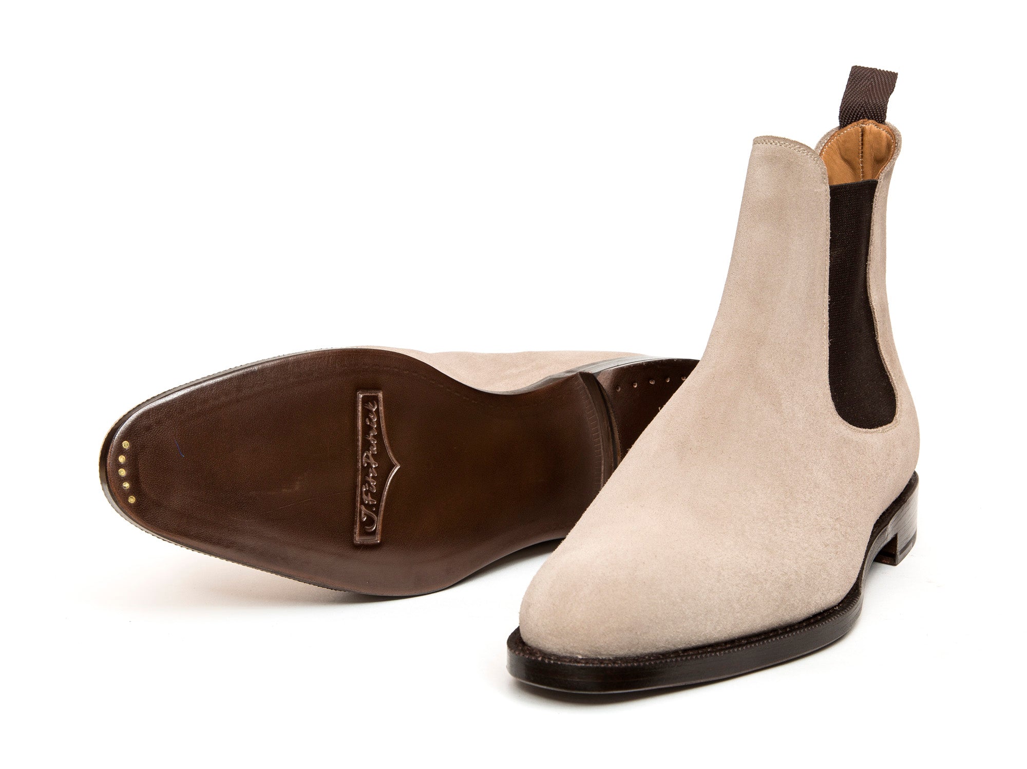 Alki - MTO - Oatmeal Suede - NGT Last - Double Leather Sole-Made To Order Chelsea Boots-J.FitzPatrick Footwear