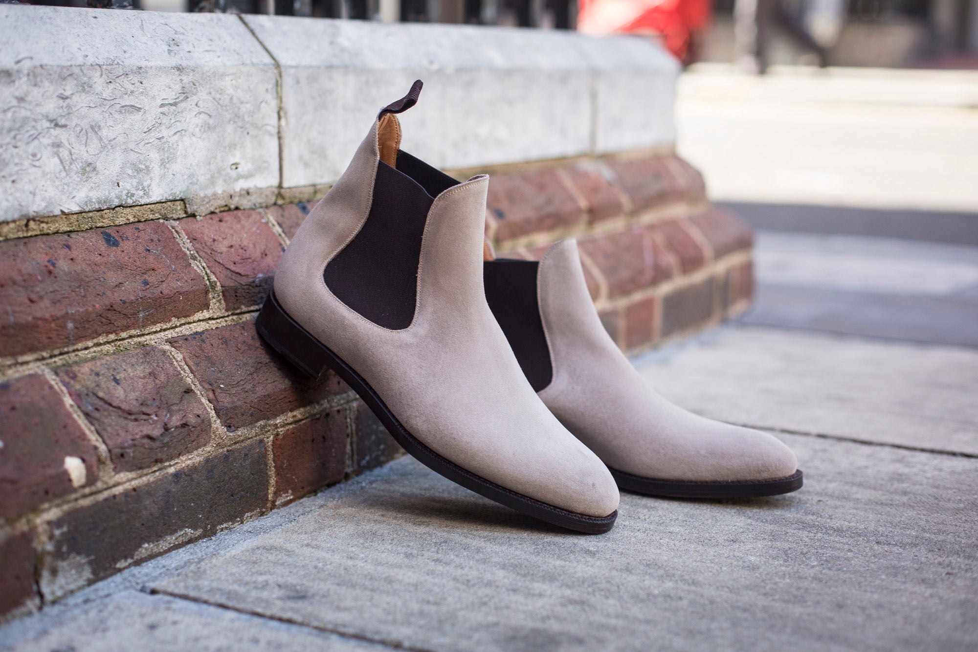 Alki - MTO - Oatmeal Suede - NGT Last - Double Leather Sole-Made To Order Chelsea Boots-J.FitzPatrick Footwear