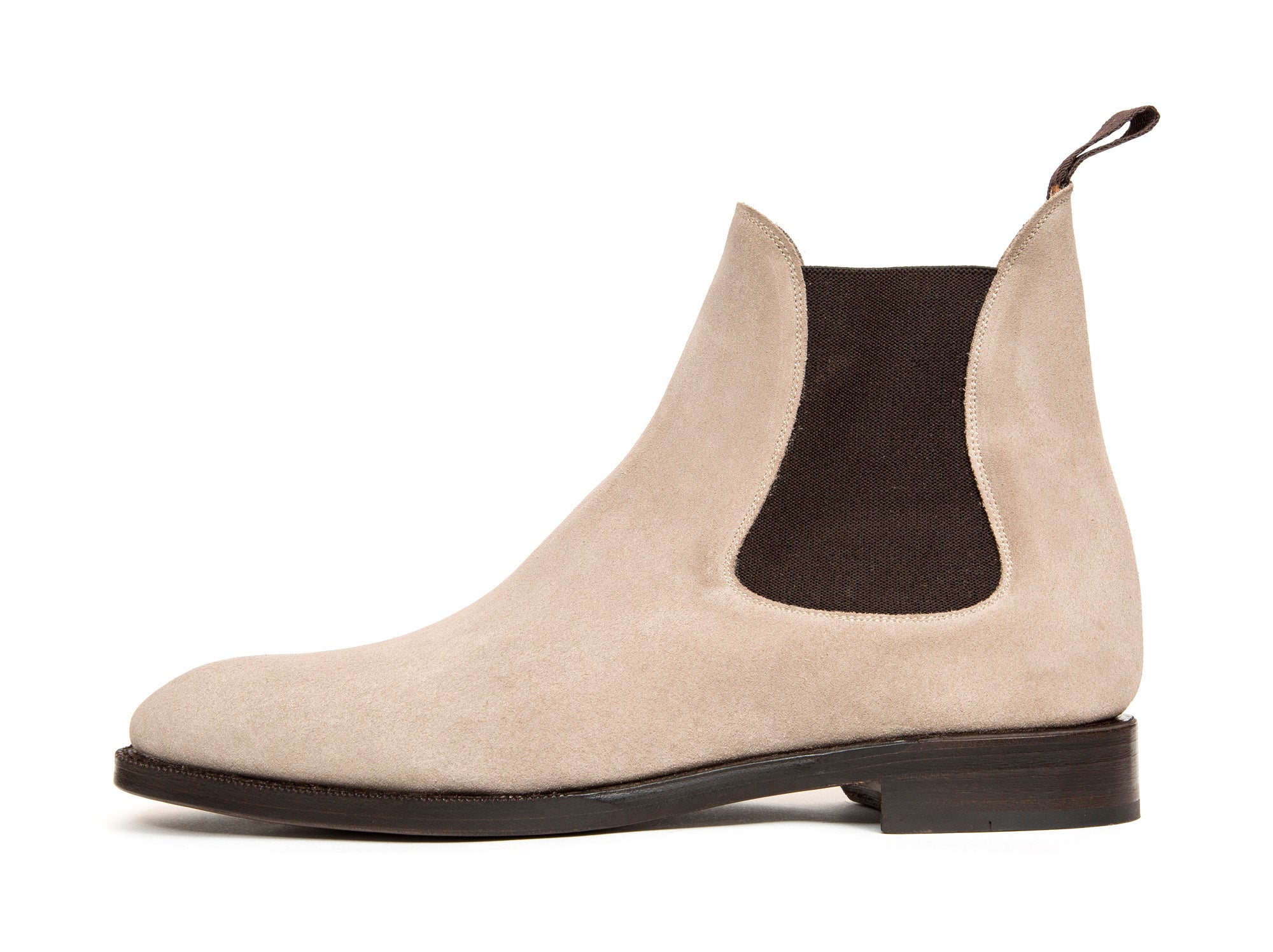 Alki - MTO - Oatmeal Suede - NGT Last - Double Leather Sole-Made To Order Chelsea Boots-J.FitzPatrick Footwear