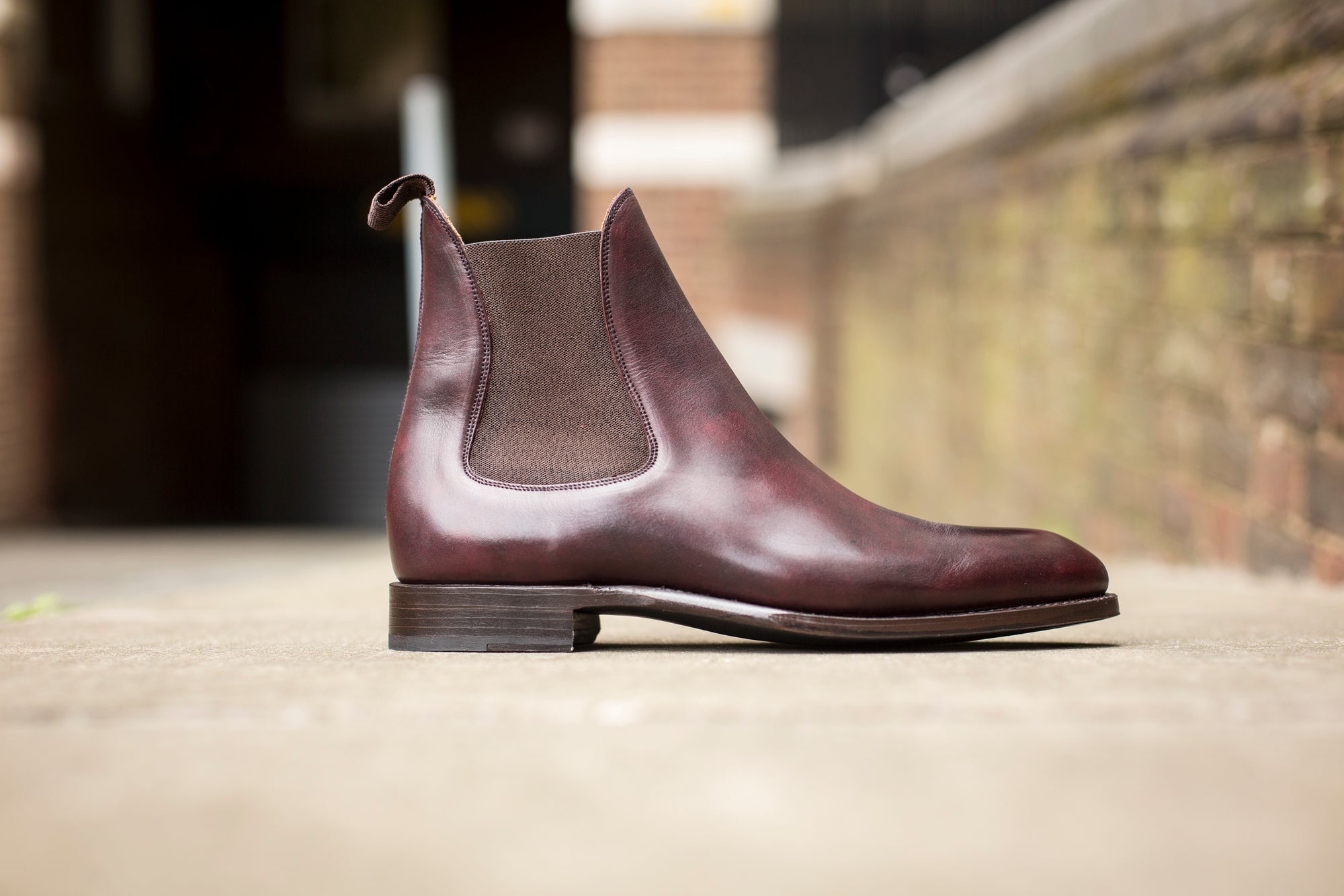 Alki - MTO - Plum Museum Calf - NGT Last - Single Leather Sole-Made To Order Chelsea Boots-J.FitzPatrick Footwear