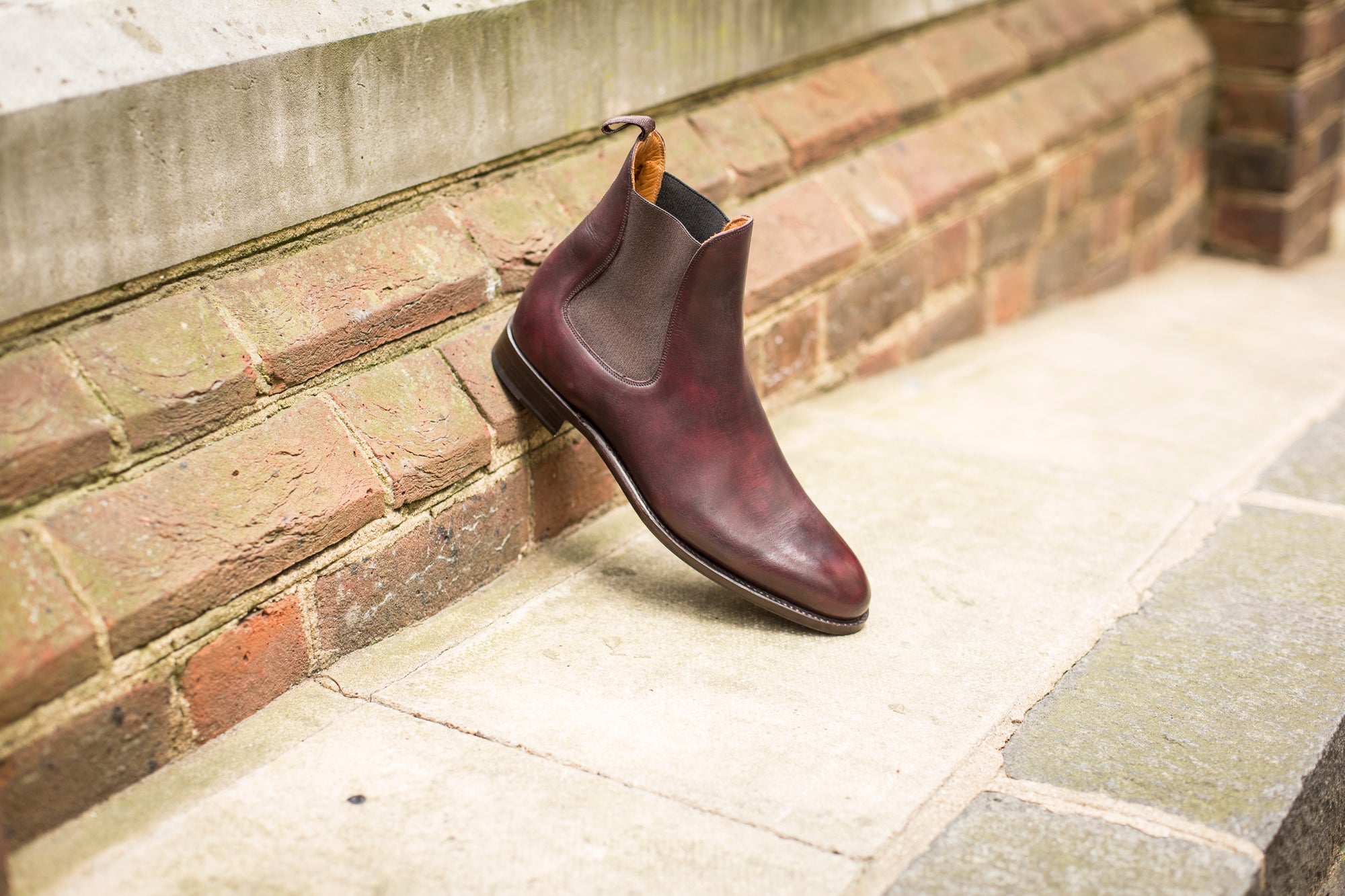 Alki - MTO - Plum Museum Calf - NGT Last - Single Leather Sole-Made To Order Chelsea Boots-J.FitzPatrick Footwear