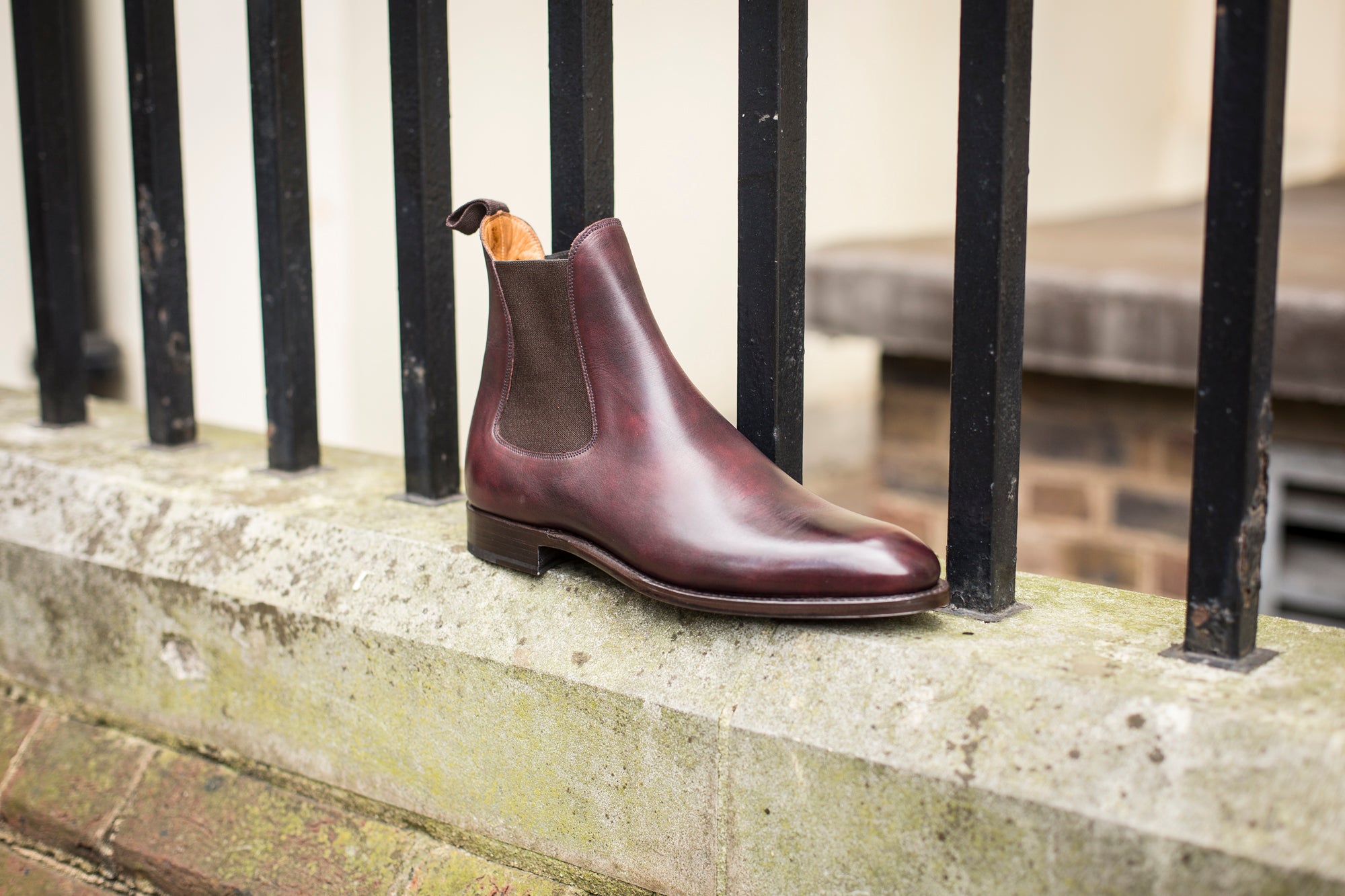 Alki - MTO - Plum Museum Calf - NGT Last - Single Leather Sole-Made To Order Chelsea Boots-J.FitzPatrick Footwear