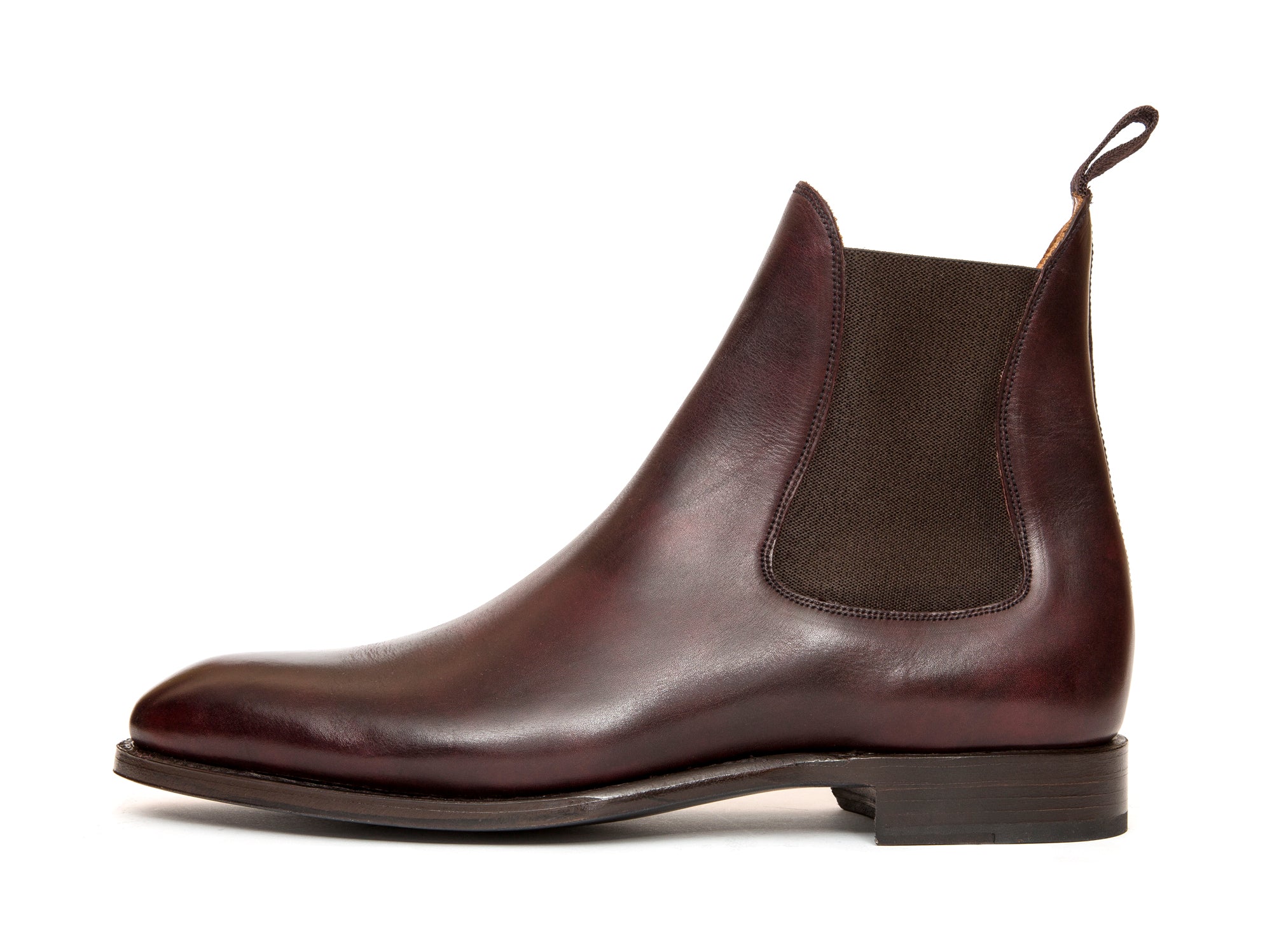 Alki - MTO - Plum Museum Calf - NGT Last - Single Leather Sole-Made To Order Chelsea Boots-J.FitzPatrick Footwear