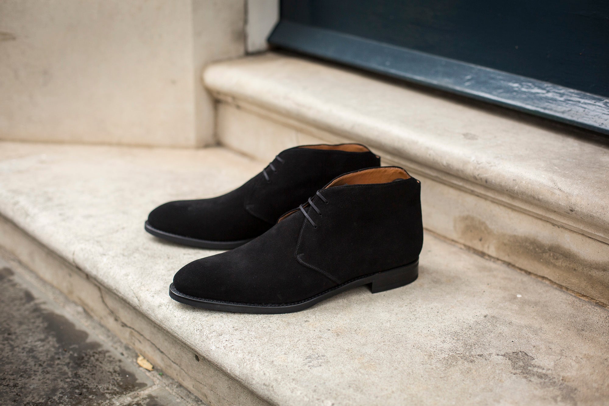 Ballard - MTO - Black Suede - NGT Last - Single Leather Sole-Made To Order Chukka Boots-J.FitzPatrick Footwear